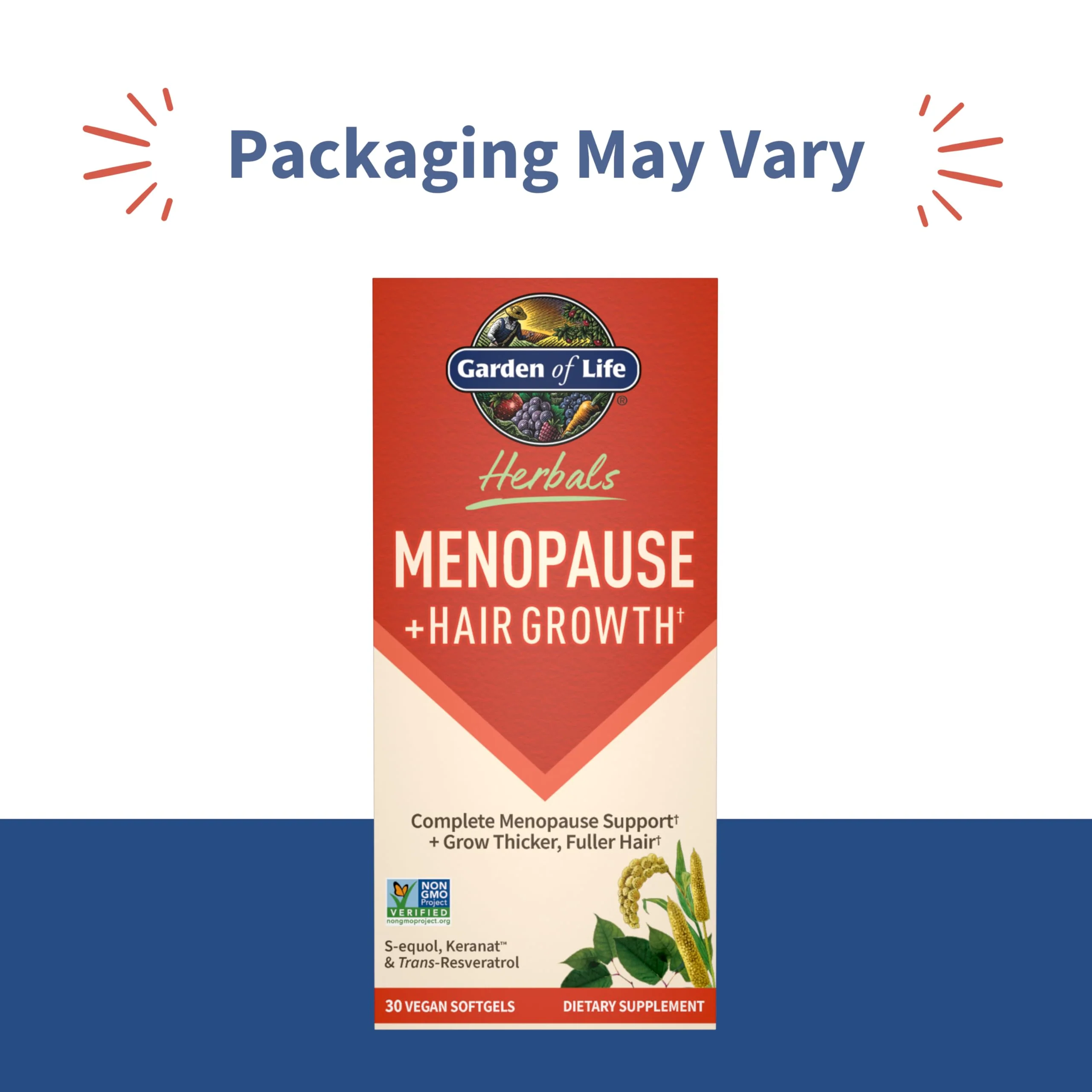 Garden of Life Herbals Menopause Supplement with S-equol & Trans-Resveratrol for Multi-Symptom Relief, Keranat for Thicker, Fuller Hair Growth – Non-GMO, Gluten-Free, Vegan, Berry Flavor, 30 Servings - Image 9