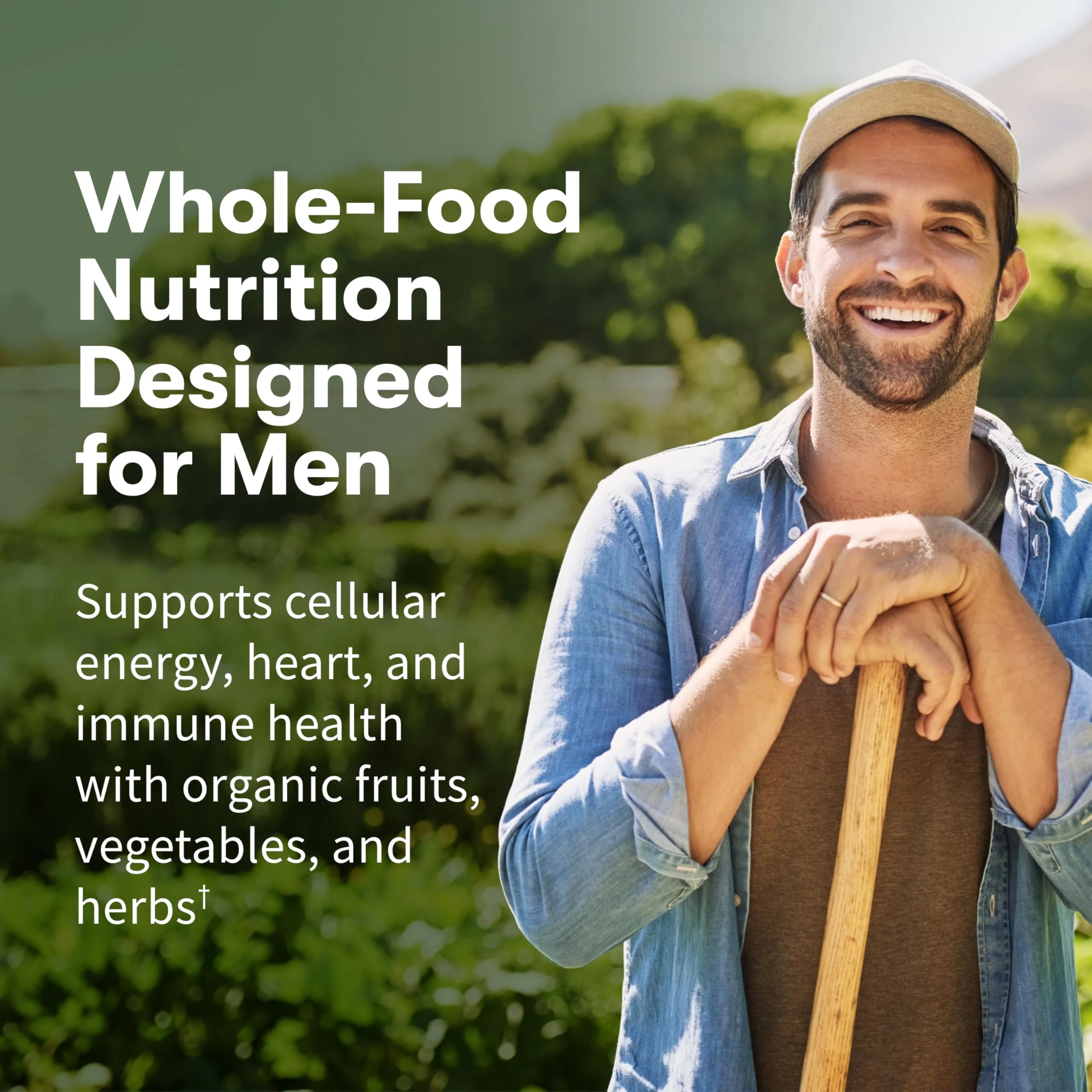 Garden of Life Once Daily Whole Food Multivitamin for Men, Organic Mens Vitamins & Minerals, Vitamin C, Zinc, Vegan, for Health & Well-Being, 60 Tablets - Image 8