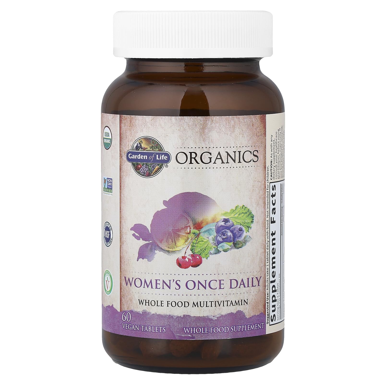 Garden of Life Organics Multivitamin for Women - Women's Once Daily Multi - Whole Food Multi with Iron, Biotin, Vegan Organic Womens Multivitamin for Health, Energy Hair Skin and Nails, 60 Tablets - Image 6