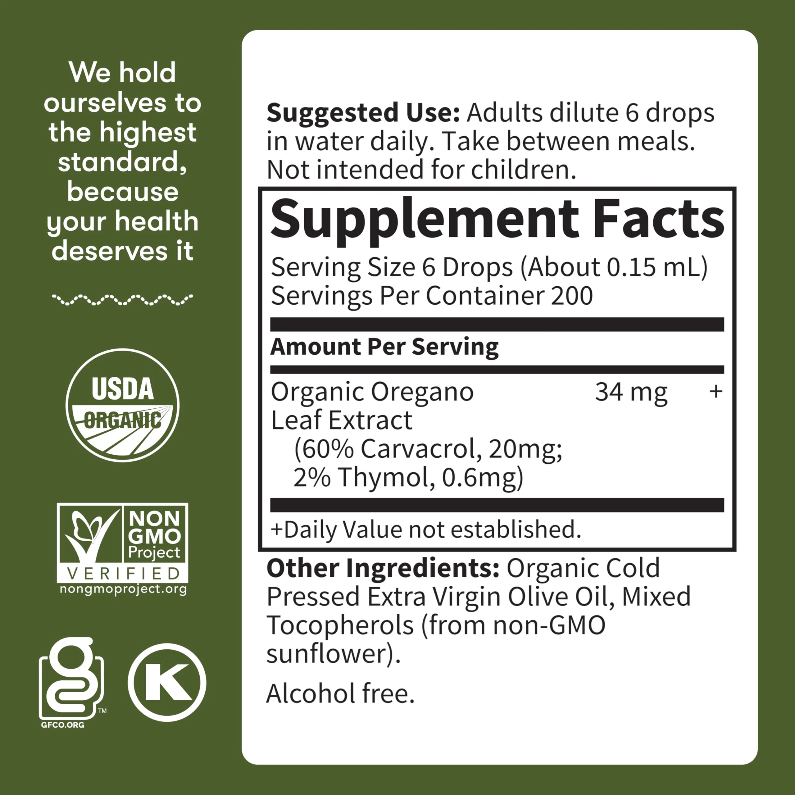 Garden of Life Organics Oil of Oregano Seasonal Drops 1fl oz (30 mL) Liquid, Concentrated Plant Based Immune Support - Alcohol-Free, Organic, Non-GMO, Vegan & Gluten Free Herbal Supplements - Image 4