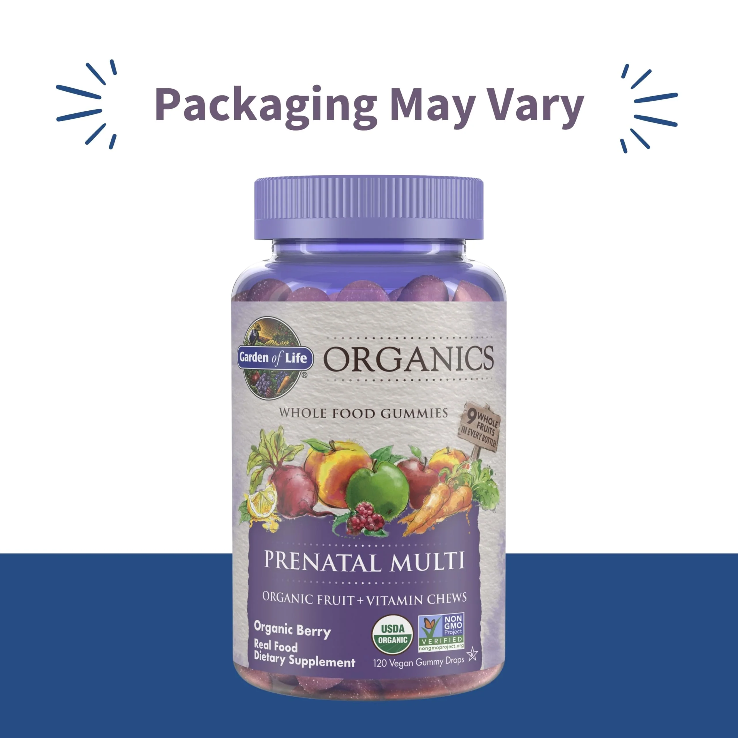 Garden of Life Organics Prenatal Gummies Multivitamin with Vitamin D3, B6, B12, C & Folate for Healthy Fetal Development – Organic, Non-GMO, Gluten-Free, Vegan, Berry Flavor, 30 Day Supply - Image 8