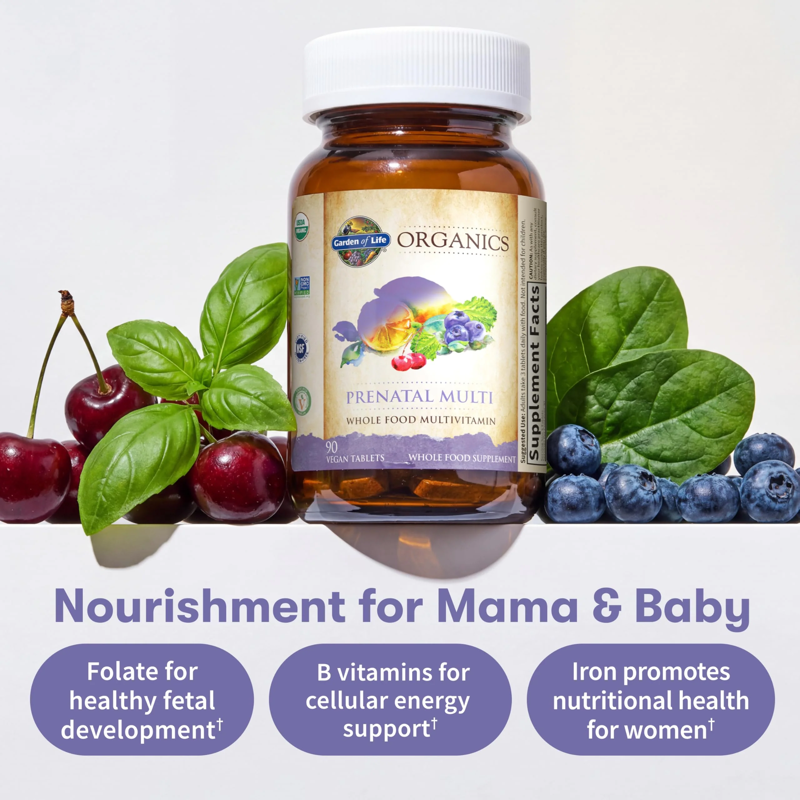 Garden of Life Organics, Prenatal Multi, 90 Vegan Tablets - Image 7