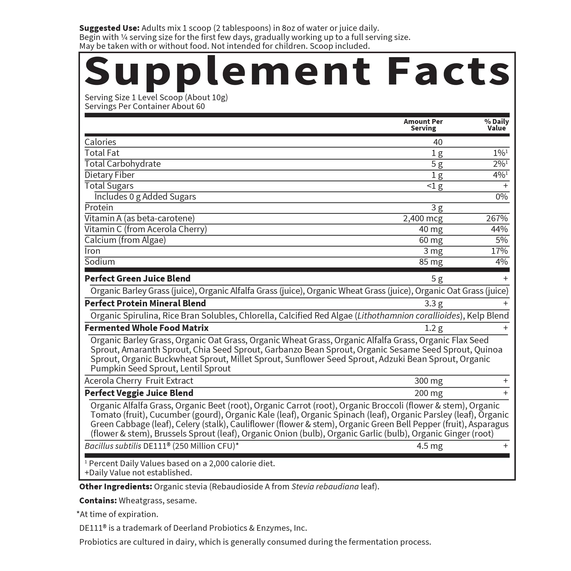Garden of Life Perfect Food Super Green Formula - 60 Servings, 45 Superfoods, Greens, Fruit & Veggie Juice Superfood Powder Supplement, Probiotics & Organic Spirulina for Digestion & Immune Health - Image 5