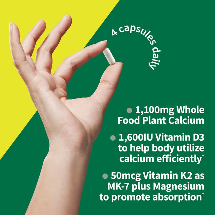 Garden of Life Raw Calcium Supplement for Women and Men - Vitamin Code Made from Whole Foods with Magnesium, K2, Vitamin D3 and Vitamin C Plus Probiotics for Digestion, 60 Capsules - Image 7