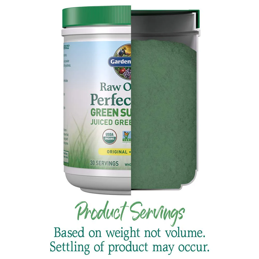 Garden of Life Raw Organic Perfect Food Green Superfood Juiced Greens Powder - Original Stevia-Free, 30 Servings, Non-GMO, Gluten Free Whole Food Dietary Supplement, Alkalize, Detoxify, Energize - Image 6