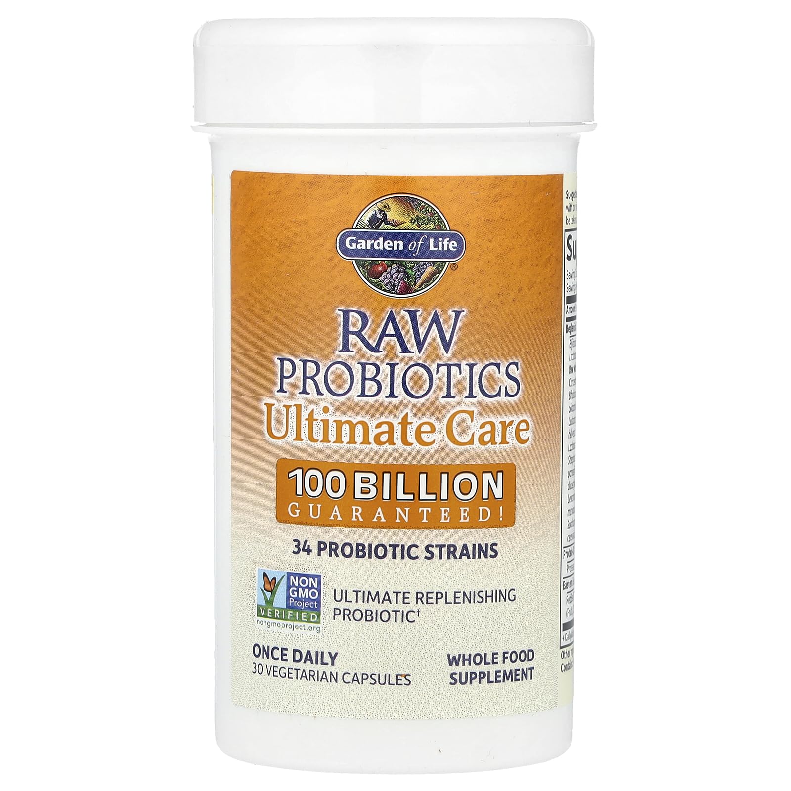 Garden of Life Raw Probiotics for Women and Men with Digestive Enzymes, 100 Billion CFU, Clinically Studied Strains, Shelf Stable, 30 Capsules - Image 7