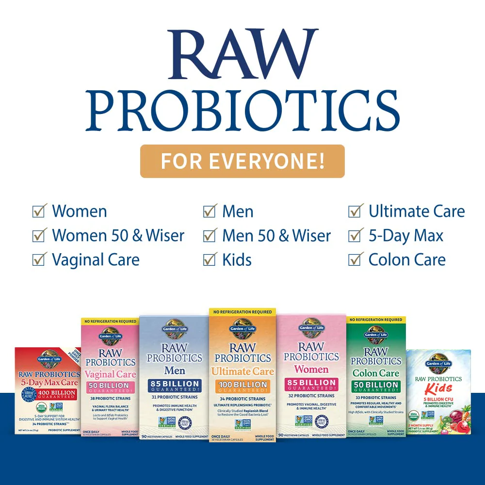 Garden of Life Raw Probiotics Vaginal Care - 50 Billion CFU - 38 Probiotic Strains - Supports Vaginal & Urinary Tract Health - Shelf Stable - 30 Vegetarian Capsules - Image 2