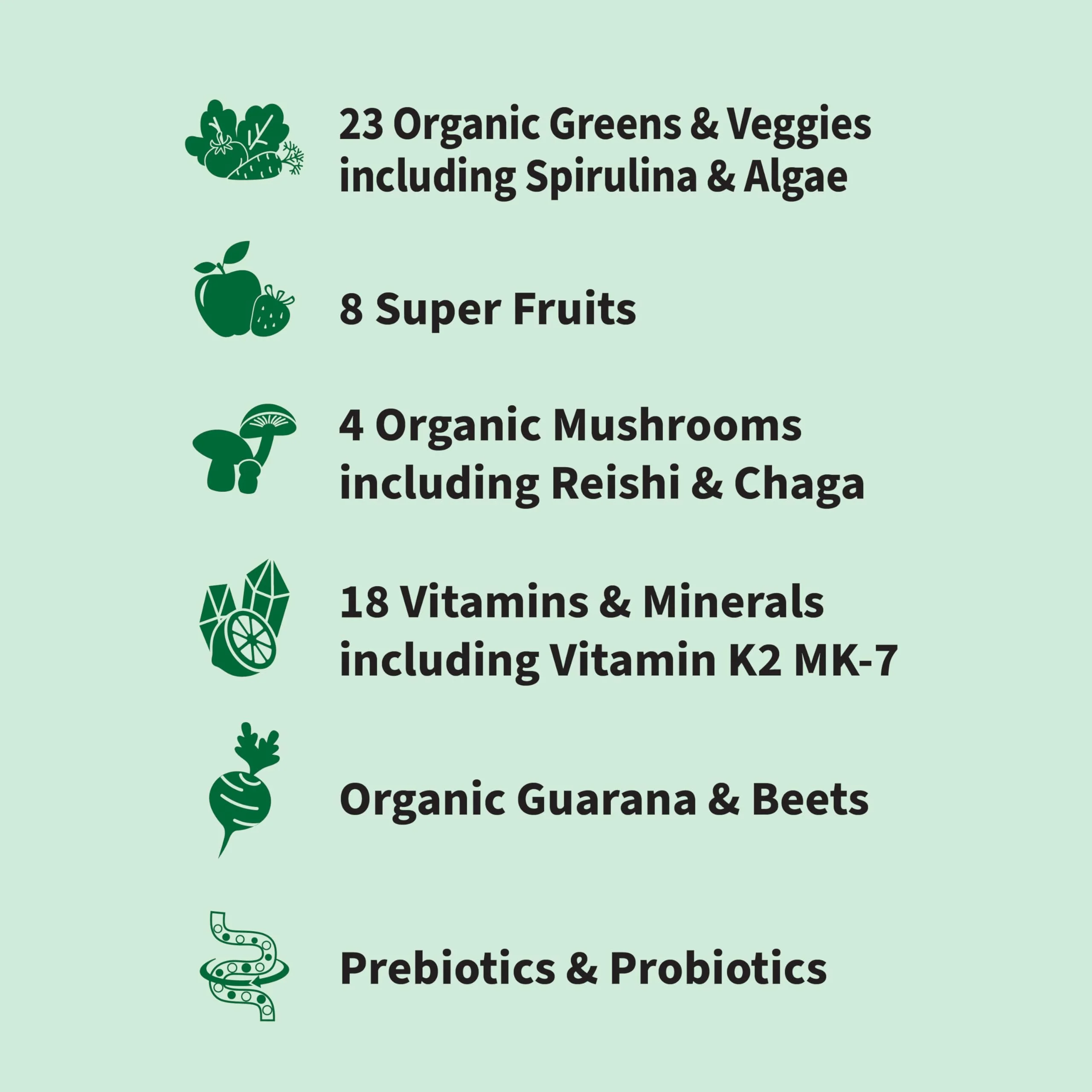 Garden of Life Sport Nutrition Greens and Superfoods Powder for Women and Men - Unflavored, Organic Blend - Spirulina, Fruit, Vitamins, Pre & Probiotics, Mushrooms, Athletic Supplements, 30 Servings - Image 7