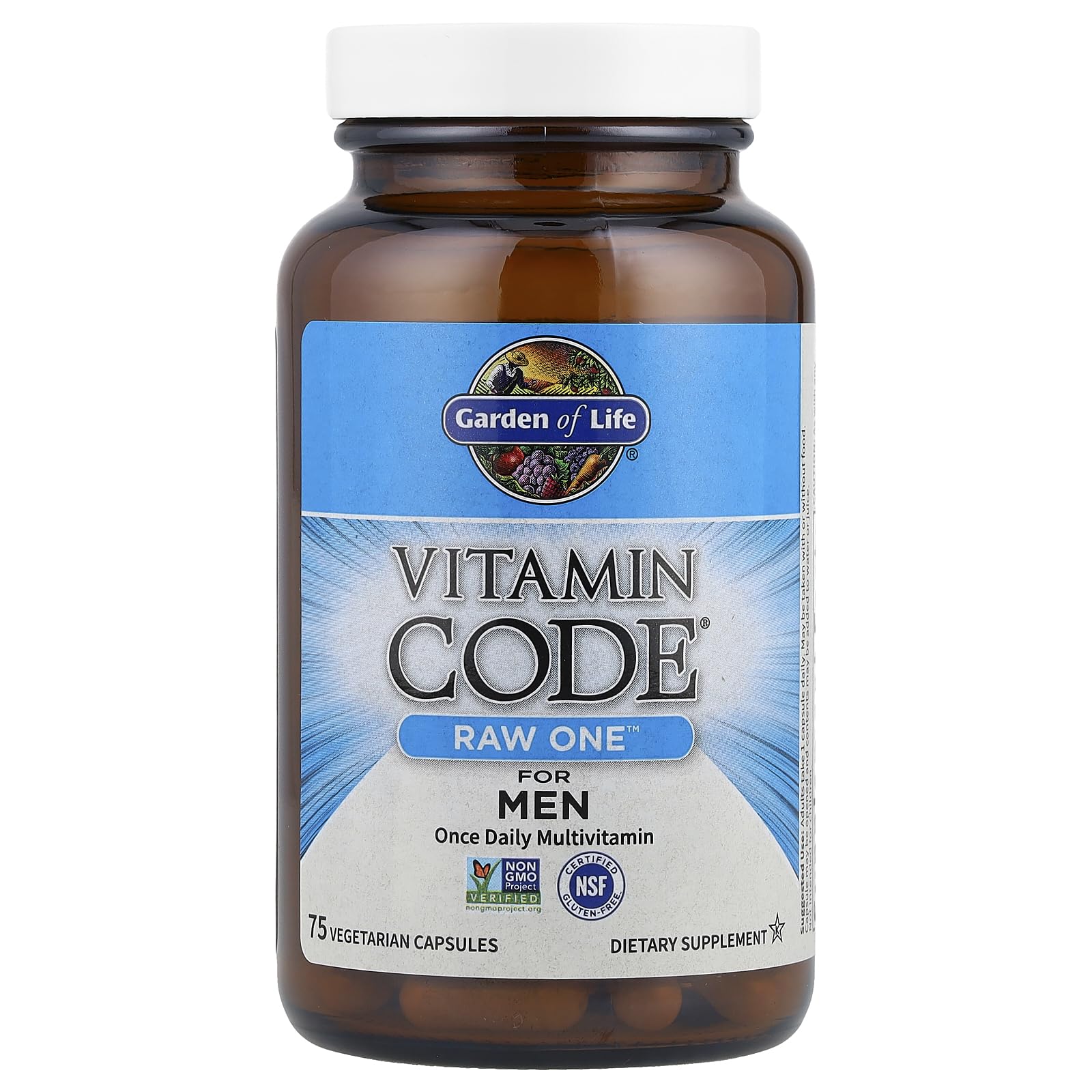 Garden of Life Vitamin Code Raw One for Men, Once Daily Multivitamin, 75 Capsules, One a Day Mens Vitamins Plus Fruit, Veggies & Probiotics for Mens Health, Vegetarian Multivitamins - Image 7