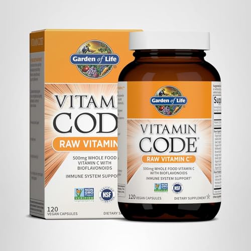 Garden of Life Vitamin Code Raw Vitamin C - 120 Capsules, 500mg Whole Food Vitamin C Capsules + Fruit & Veggie Blend & Probiotics, Supplements for Adults, Vegan, Gluten Free - Image 2