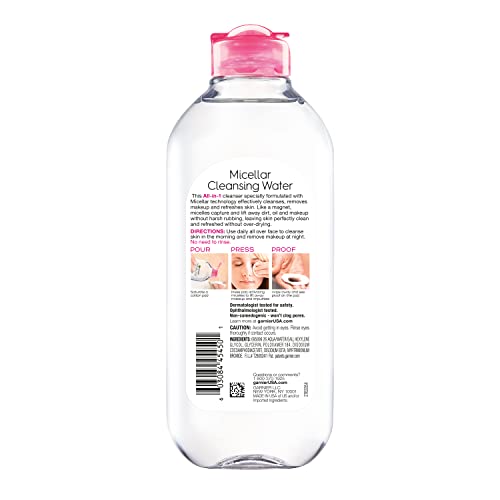 Garnier Micellar Water, Hydrating Facial Cleanser & Makeup Remover, Suitable for Sensitive Skin, Vegan, Cruelty Free, 13.5 Fl Oz (400mL), 1 Count - Image 12