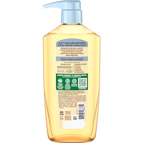 Garnier Whole Blends Honey Water Moisture Restoring Shampoo, Hair Care for Dry Hair and Dry Scalp with Honey Nectar and Floral Water, 28 Fl Oz - Image 13