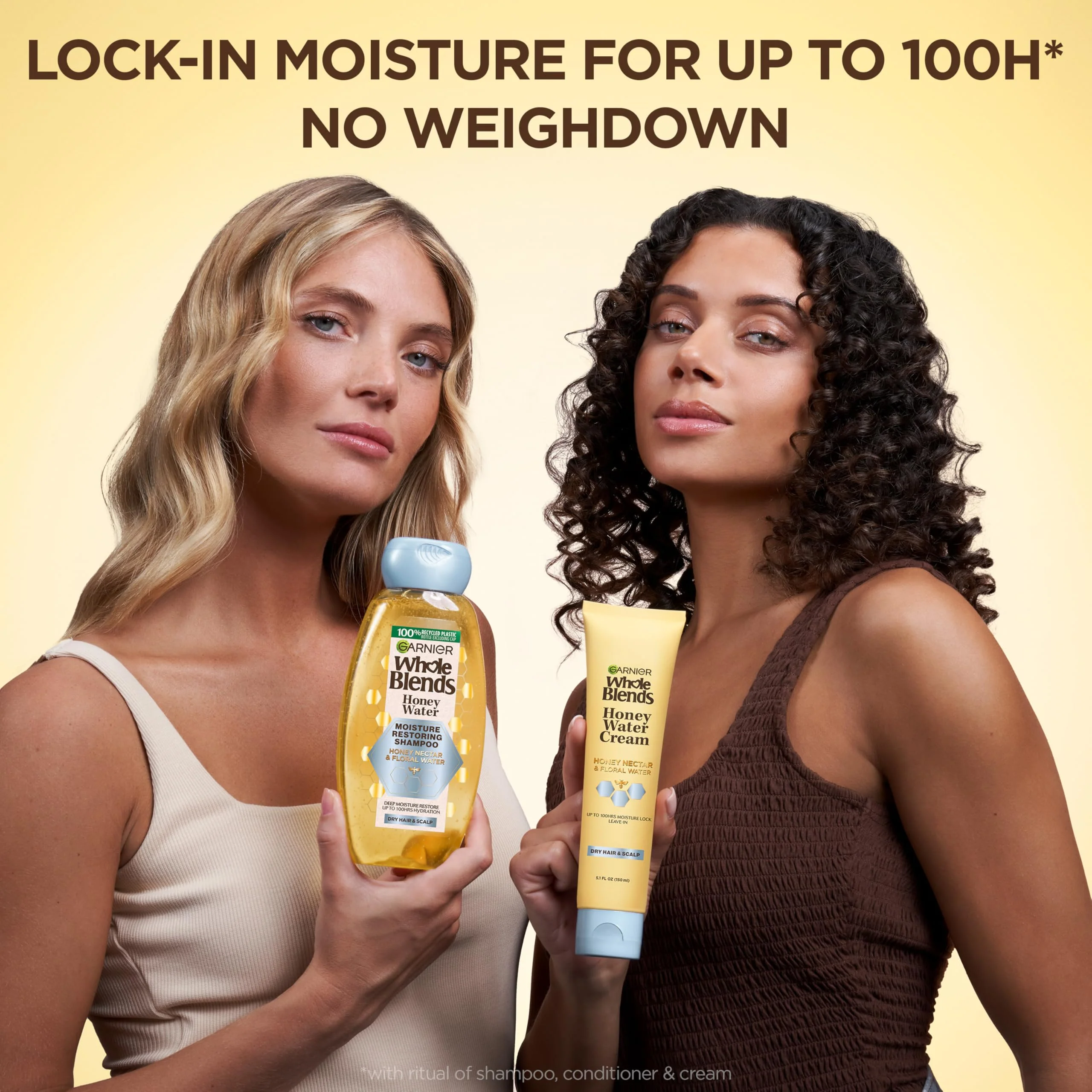 Garnier Whole Blends Honey Water Moisture Restoring Shampoo, Hair Care for Dry Hair and Dry Scalp with Honey Nectar and Floral Water, 28 Fl Oz - Image 6