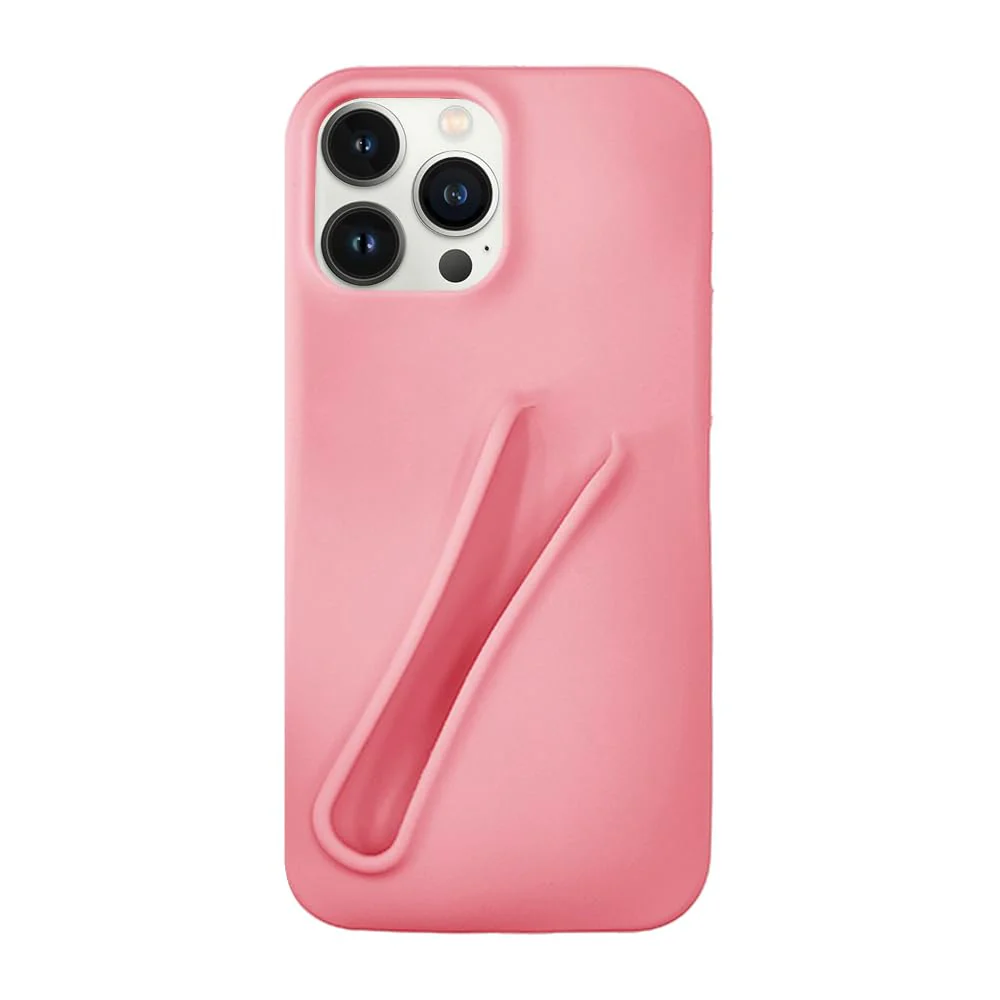 Generic Lip Gloss Phone 14 Pro Max Case - Premium Silky Silicone Lip and Phone Case with Puffy Back and Tactile Buttons for Easy Grip - Protective and Stylish Case Phone 14 Pro Max (Pink) - Image 7