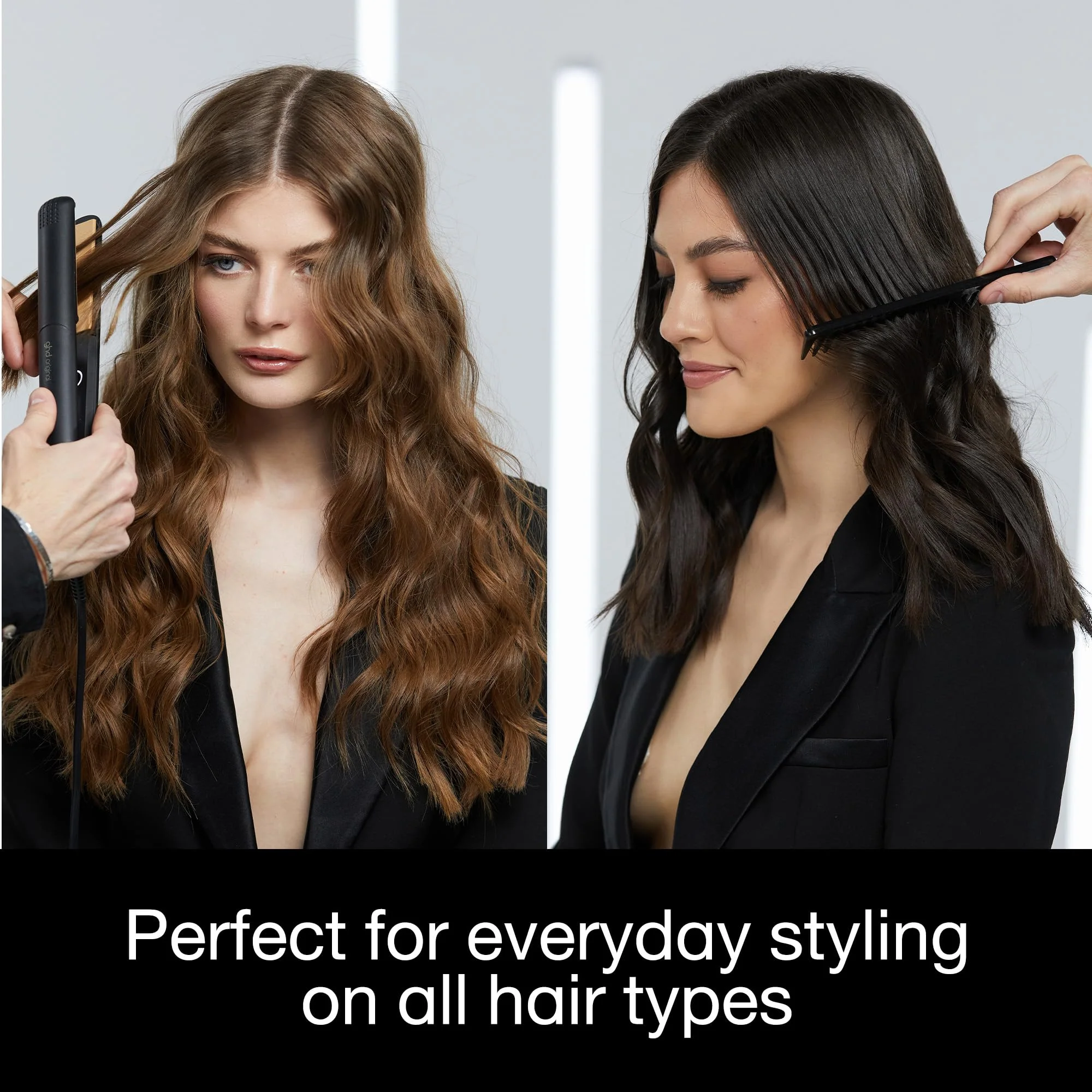 ghd Original Styler - 1” Flat Iron Hair Straightener with Ceramic Heat Technology, 365ºF Safe Styling Temperature, Smooth Gloss Plates, Fast Heat-Up and Auto Sleep Mode - Black - Image 4