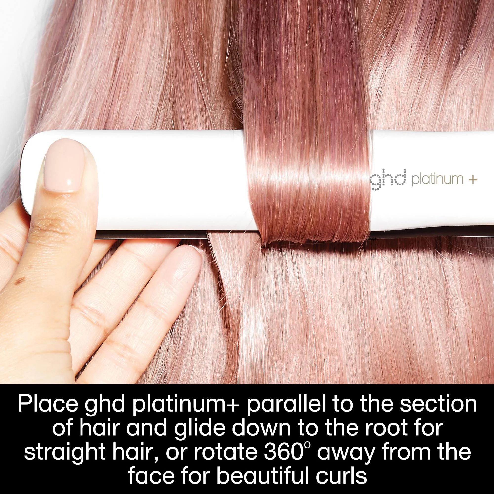 ghd Platinum+ Styler - 1" Flat Iron Hair Straightener, Professional Ceramic Hair Styling Tool for Stronger Hair, More Shine, & More Color Protection - White - Image 6