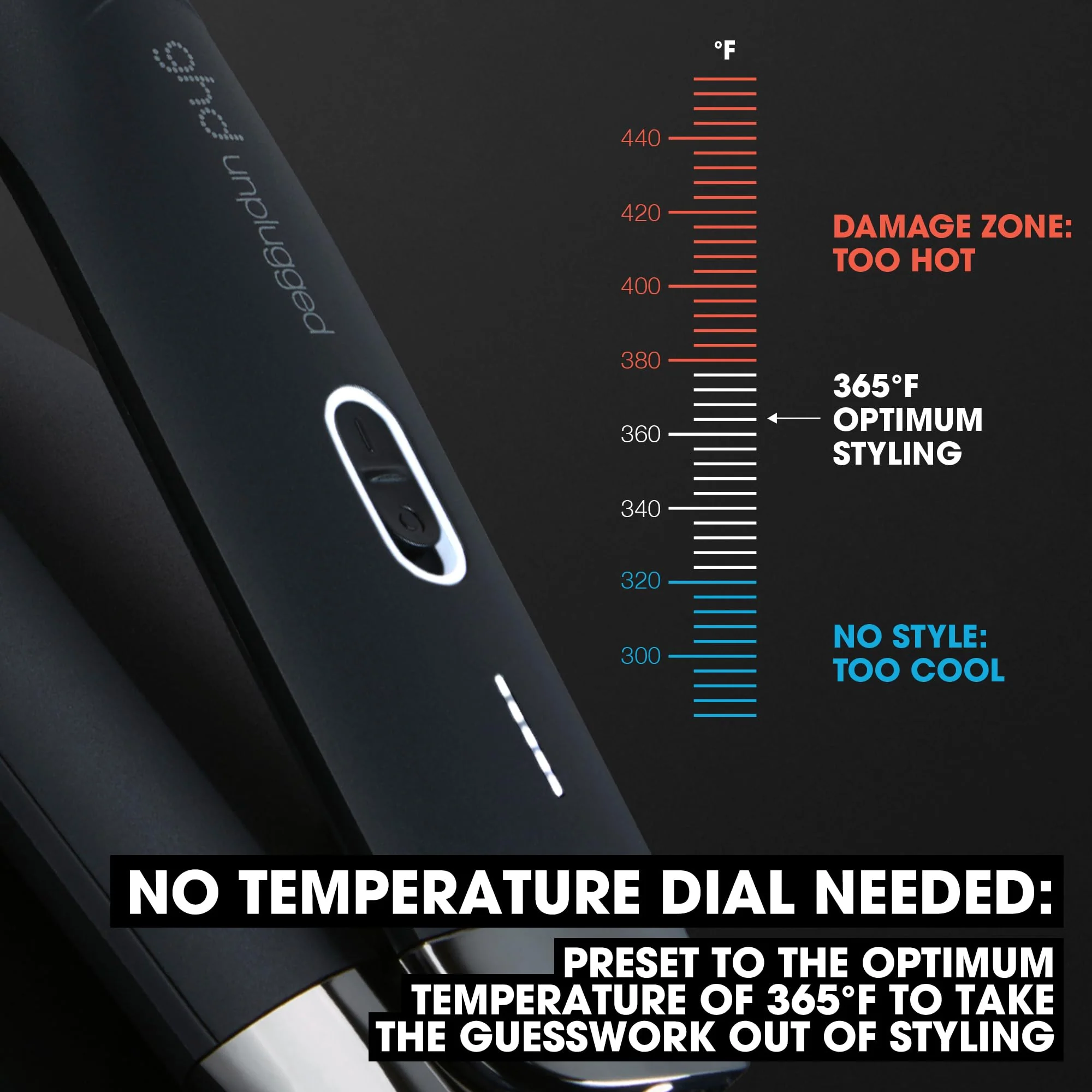 ghd Unplugged Styler - 1" Cordless Flat Iron Hair Straightener, Professional Travel Straightening Iron with Heat-Resistant Case, USB-C Charging for 20-Minutes of Use - Black - Image 12
