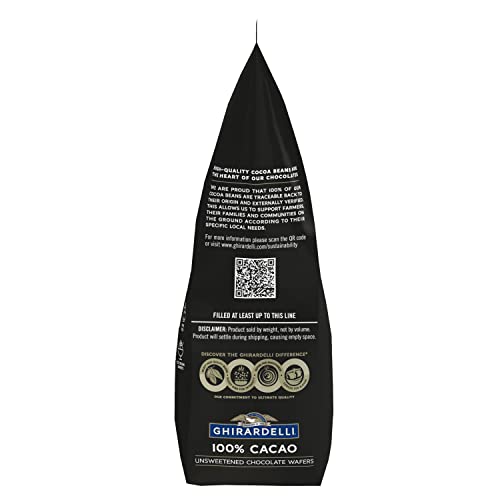Ghirardelli Chocolate Company 100% Cacao Unsweetened Wafers, 5lb. Bag (Pack of 1) - Image 2