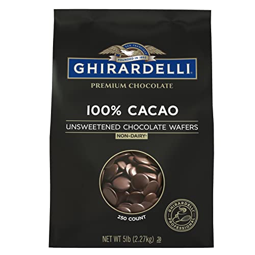Ghirardelli Chocolate Company 100% Cacao Unsweetened Wafers, 5lb. Bag (Pack of 1) - Image 6