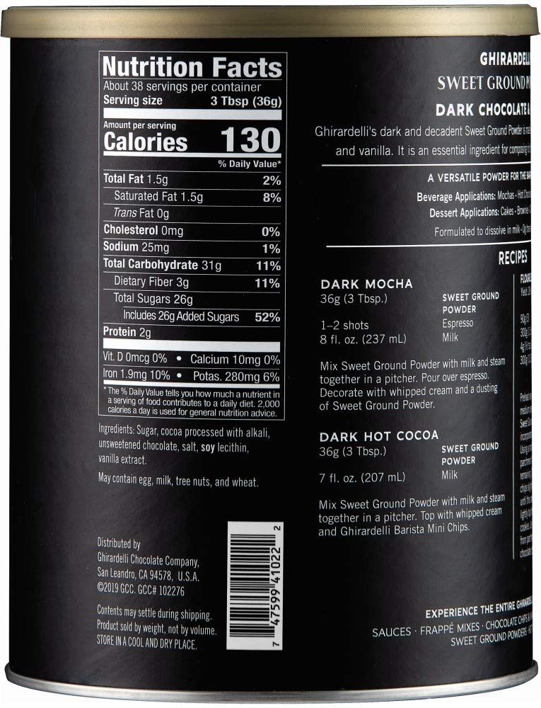 Ghirardelli Dark Chocolate & Cocoa - Sweet Ground Powder, Chocolate, 3 Lb - Image 4
