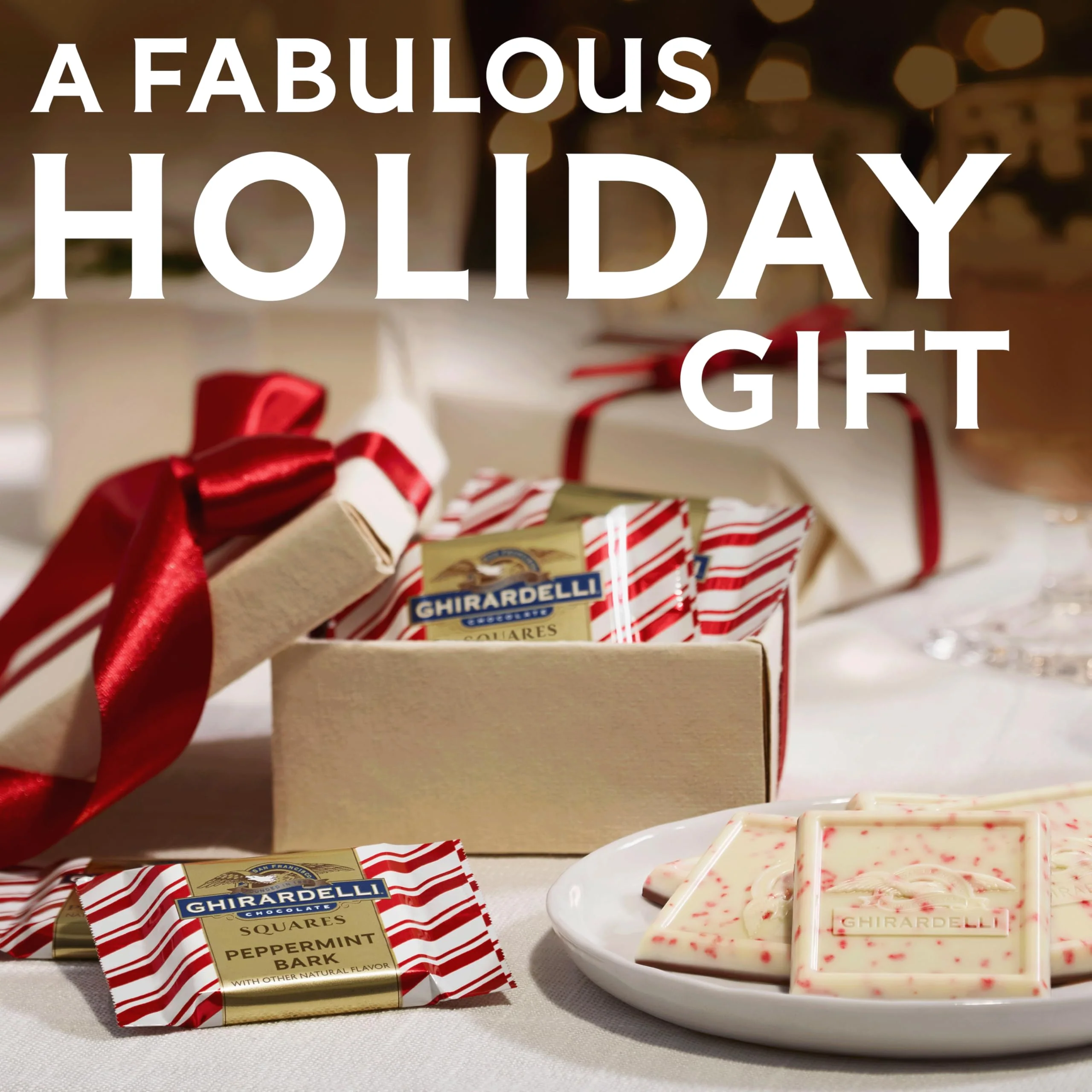 GHIRARDELLI Dark Chocolate Peppermint Bark Chocolate Squares, 7.7 OZ Bag - Image 3