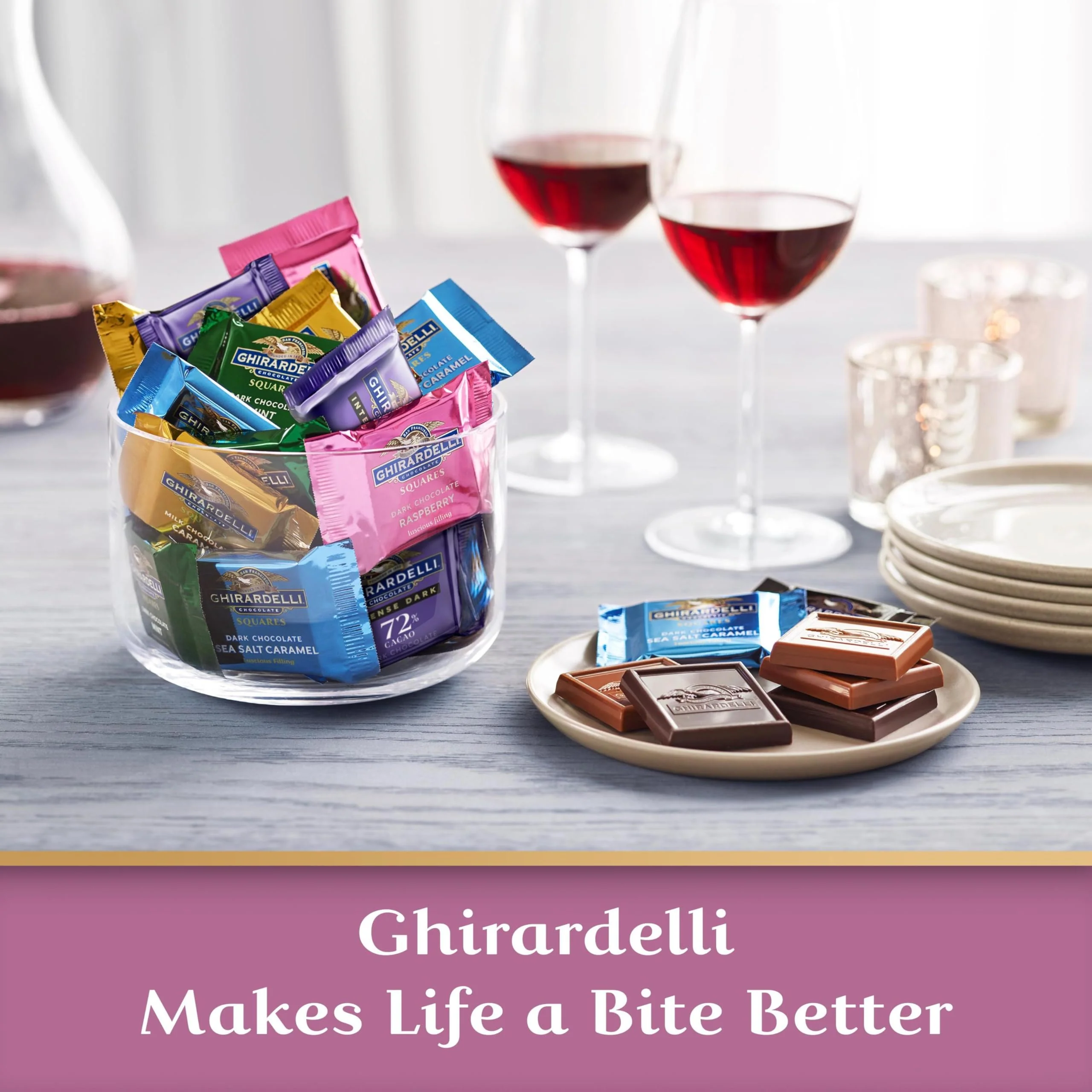 GHIRARDELLI Dark Chocolate Raspberry Squares, 5.32 Oz Bag (Pack of 6) - Image 5