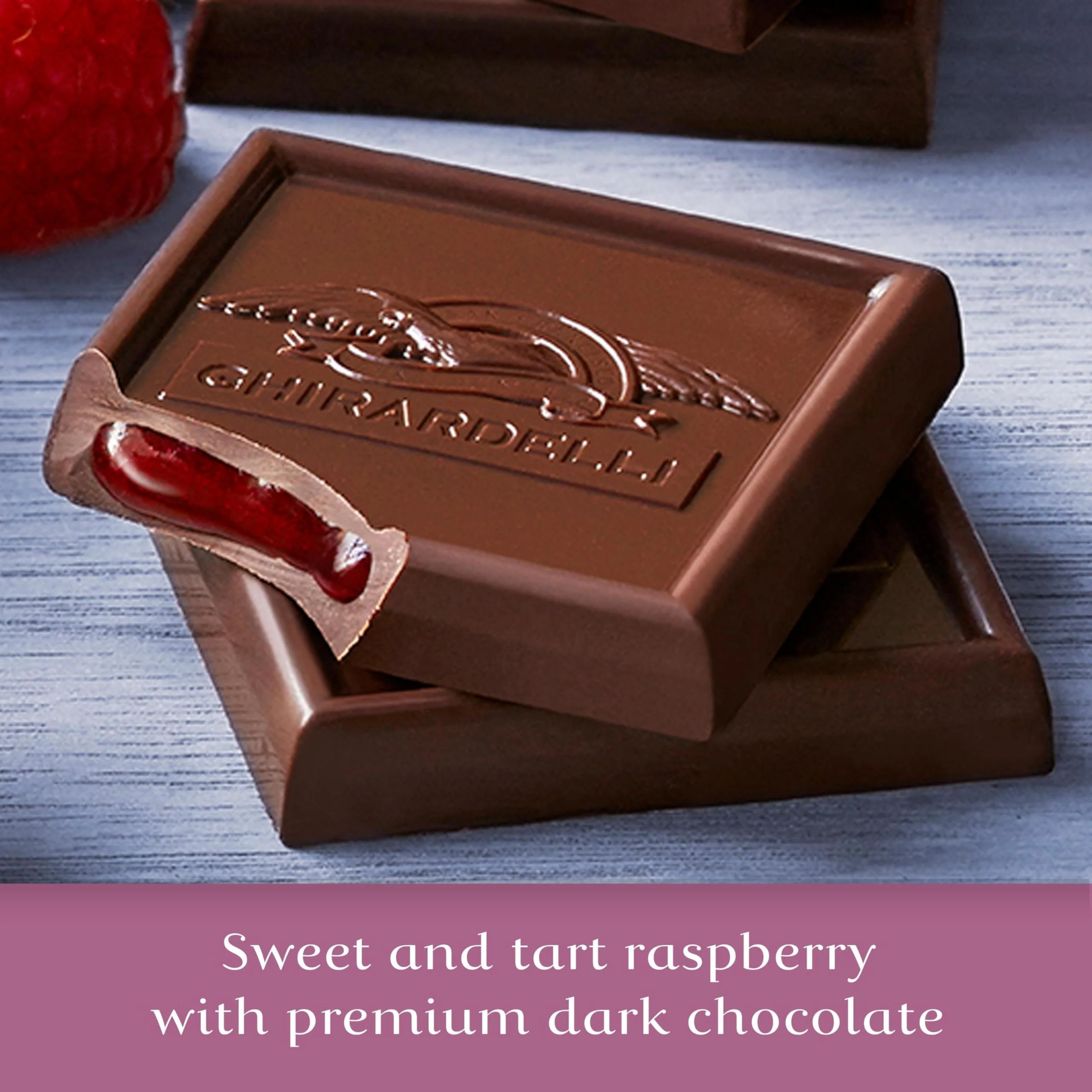 GHIRARDELLI Dark Chocolate Raspberry Squares, 5.32 Oz Bag (Pack of 6) - Image 6