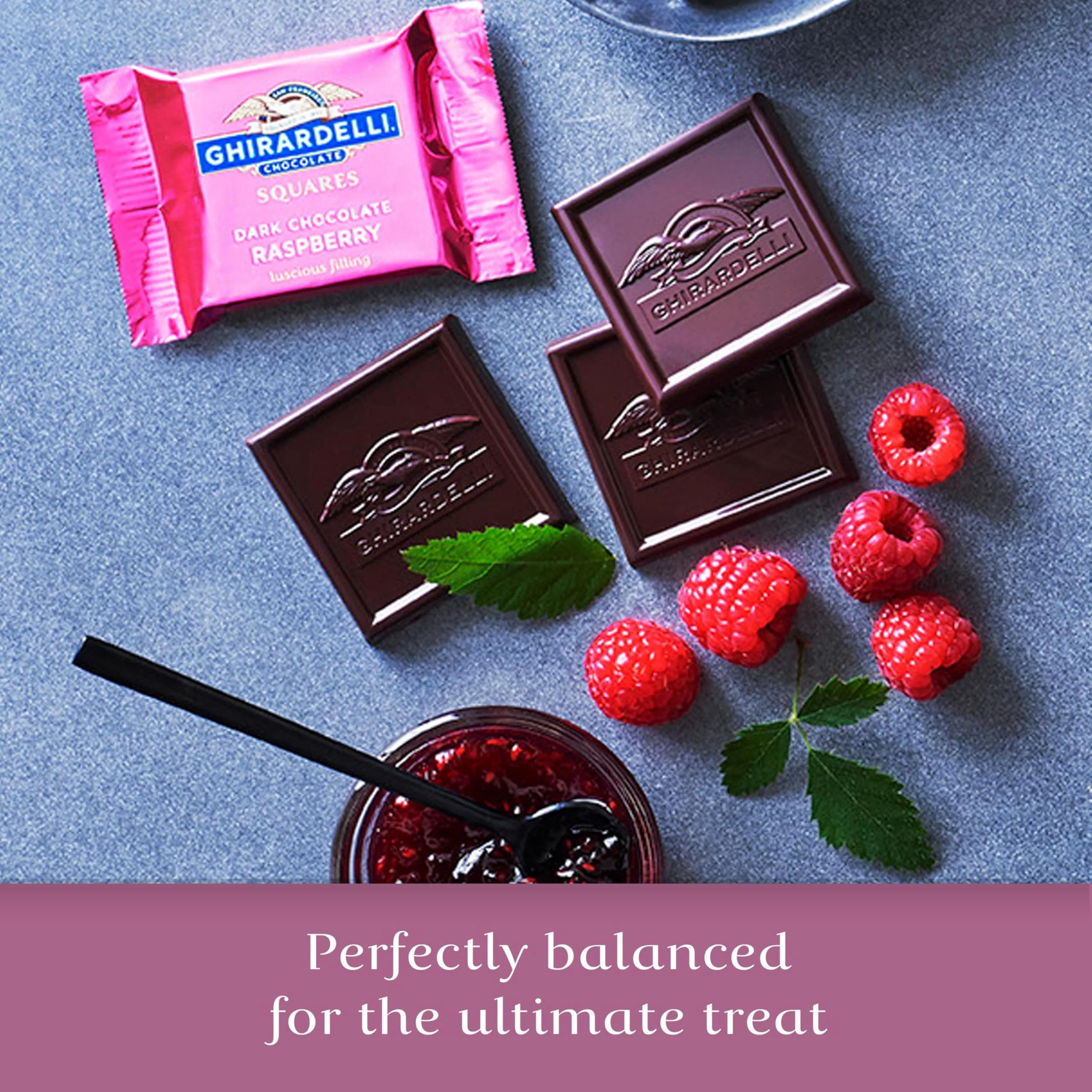 GHIRARDELLI Dark Chocolate Raspberry Squares, 5.32 Oz Bag (Pack of 6) - Image 7