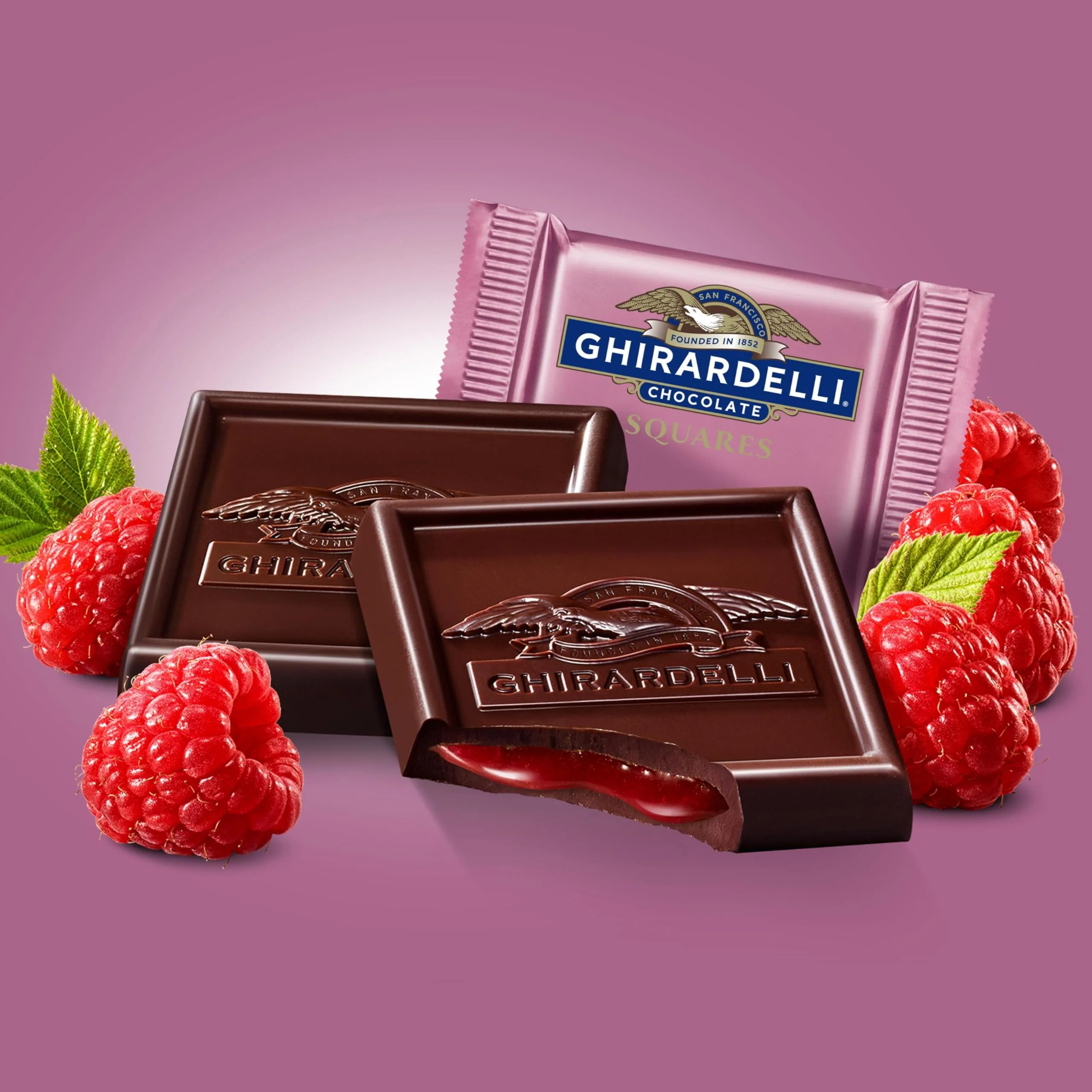 GHIRARDELLI Dark Chocolate Raspberry Squares, 5.32 Oz Bag (Pack of 6) - Image 8
