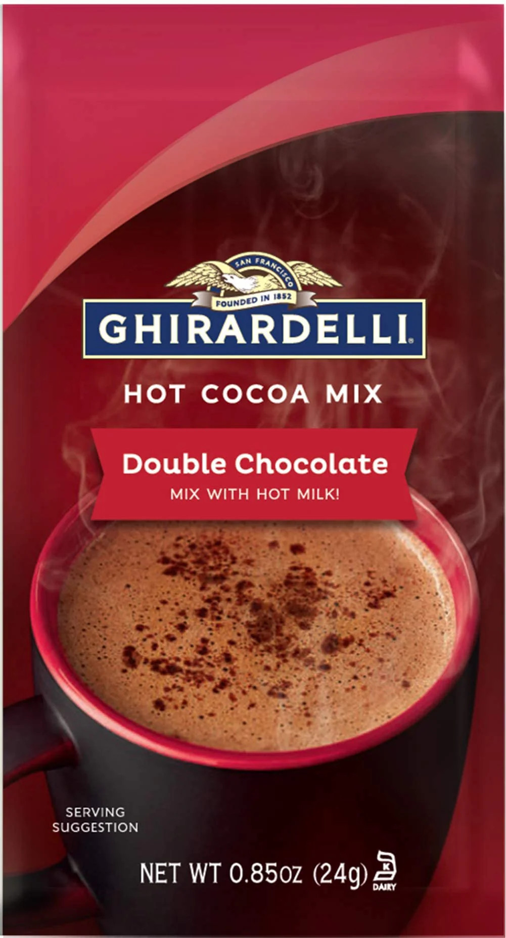 Ghirardelli Double Chocolate Hot Cocoa Mix, 0.85-Ounce Packets (Pack of 10) - Image 8