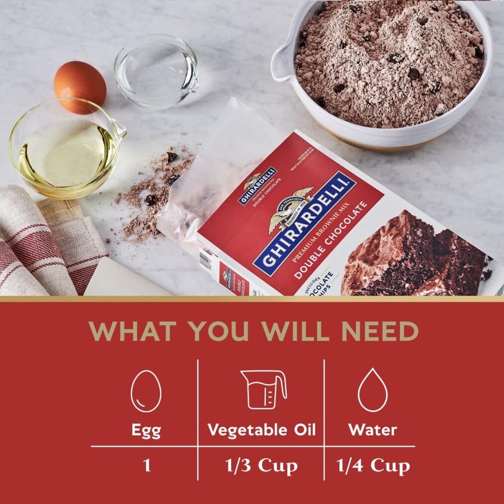 GHIRARDELLI Double Chocolate Premium Brownie Mix, 18 oz Box - Image 4