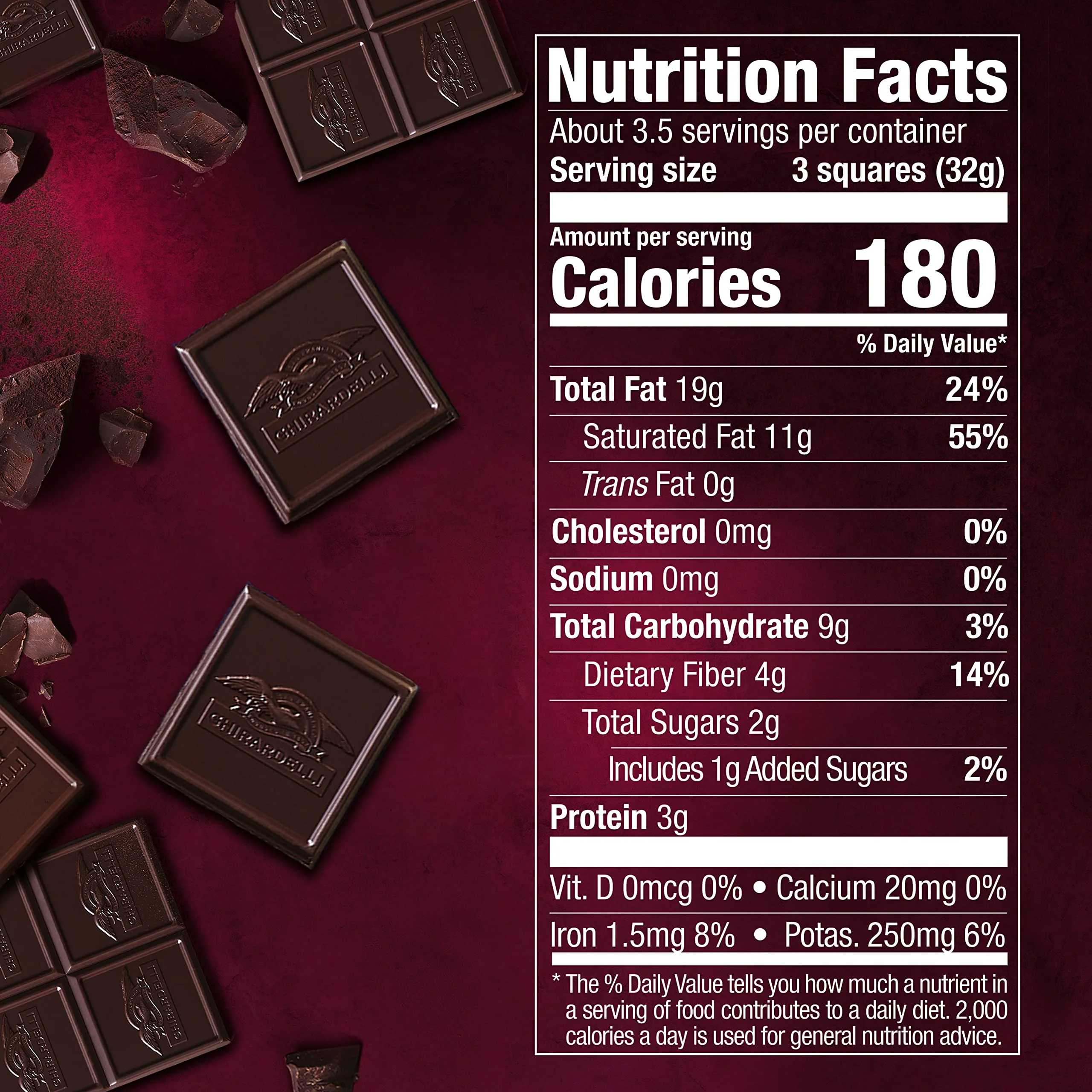 GHIRARDELLI Intense Dark Chocolate Squares, 92% Cacao, 4.1 Oz Bag (Pack of 6) - Image 2