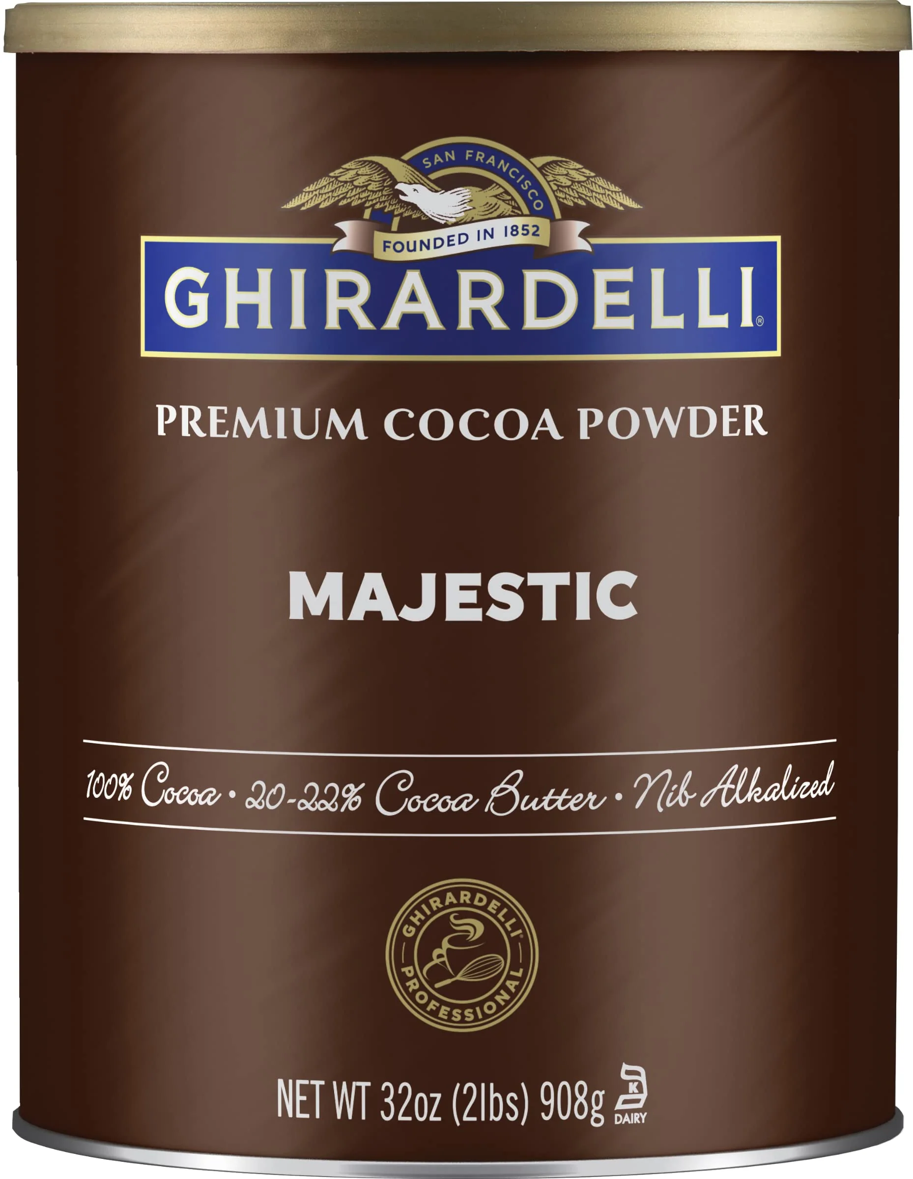 Ghirardelli Majestic Premium Cocoa Powder, 32 Ounce Can with Ghirardelli Stamped Barista Spoon - Image 7