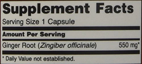 Ginger Root 550mg 100 Capsules (Pack of 2) - Image 3