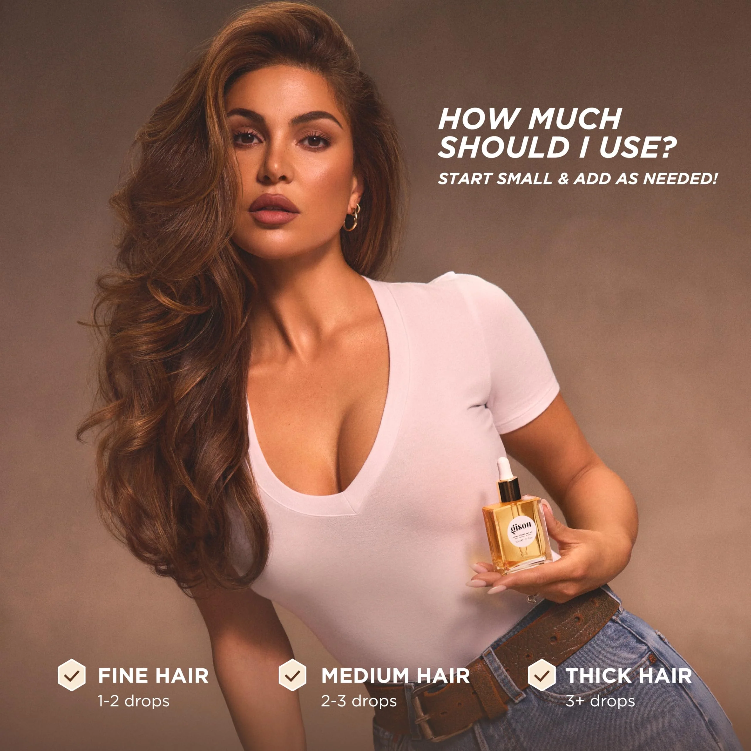 Gisou Honey Infused Hair Oil - Hydrating & Frizz Control Treatment with Mirsalehi Honey, Adds Shine & Heat Protectant for All Hair Types, 1.7 Fl Oz - Image 6