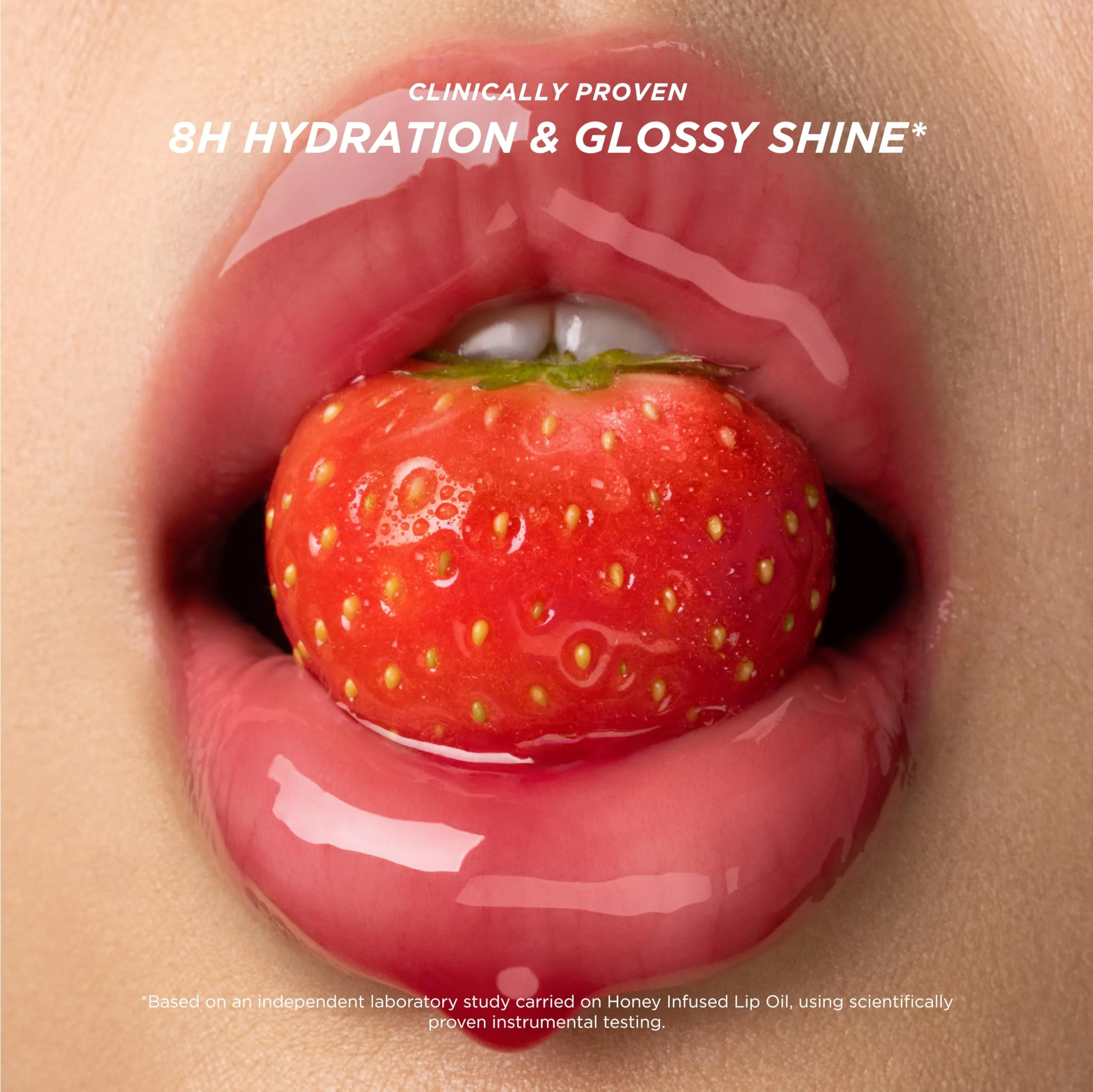 Gisou Honey Infused Hydrating Lip Oil, Nourishing Lip Moisturizer for Dry Lips, 0.27 fl oz (Strawberry Sorbet) - Image 5