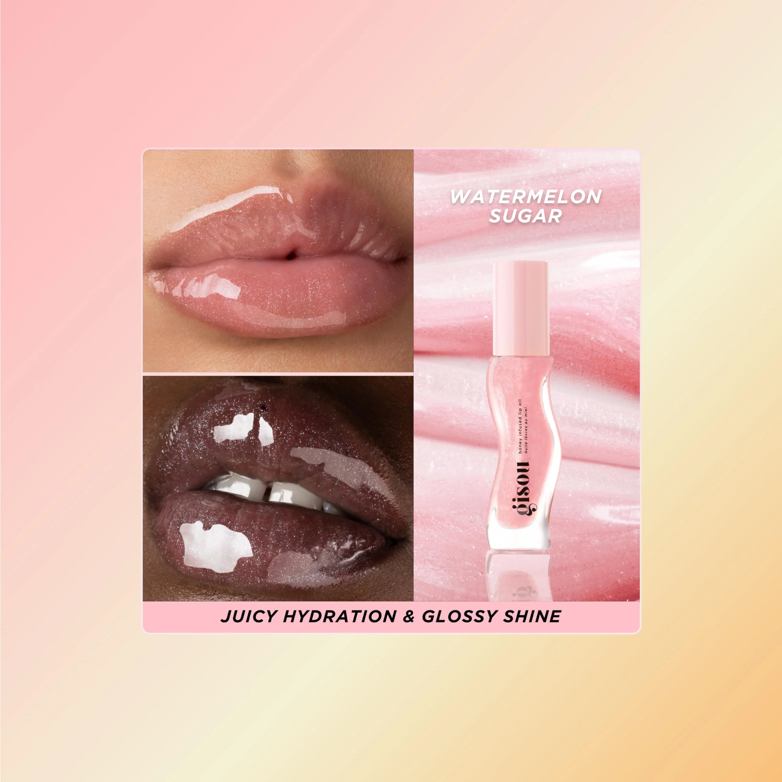 Gisou Honey Infused Lip Oil – Hydrating & Glossy Lip Oil with Mirsalehi Honey & Jojoba Seed Oil, Non-Sticky Shine, Watermelon Sugar, 0.27 Fl Oz - Image 17