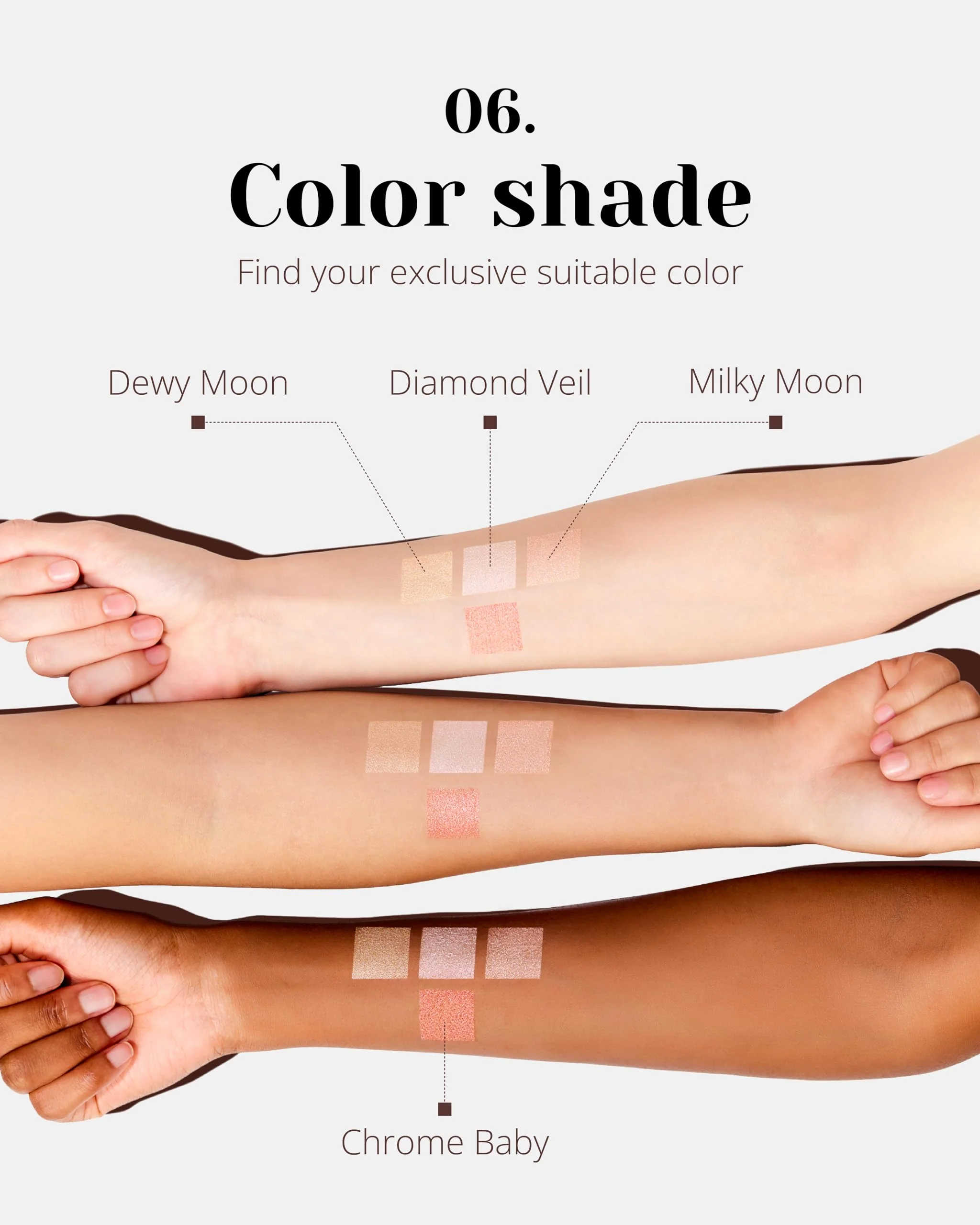 Glint Dewy Highlighter (Chrome Baby, 0.08oz) - Luminous Glow, Infused with Micropearls, Shiny Illuminator. Rich Pigment & Silky Touch, Korean Makeup. - Image 4