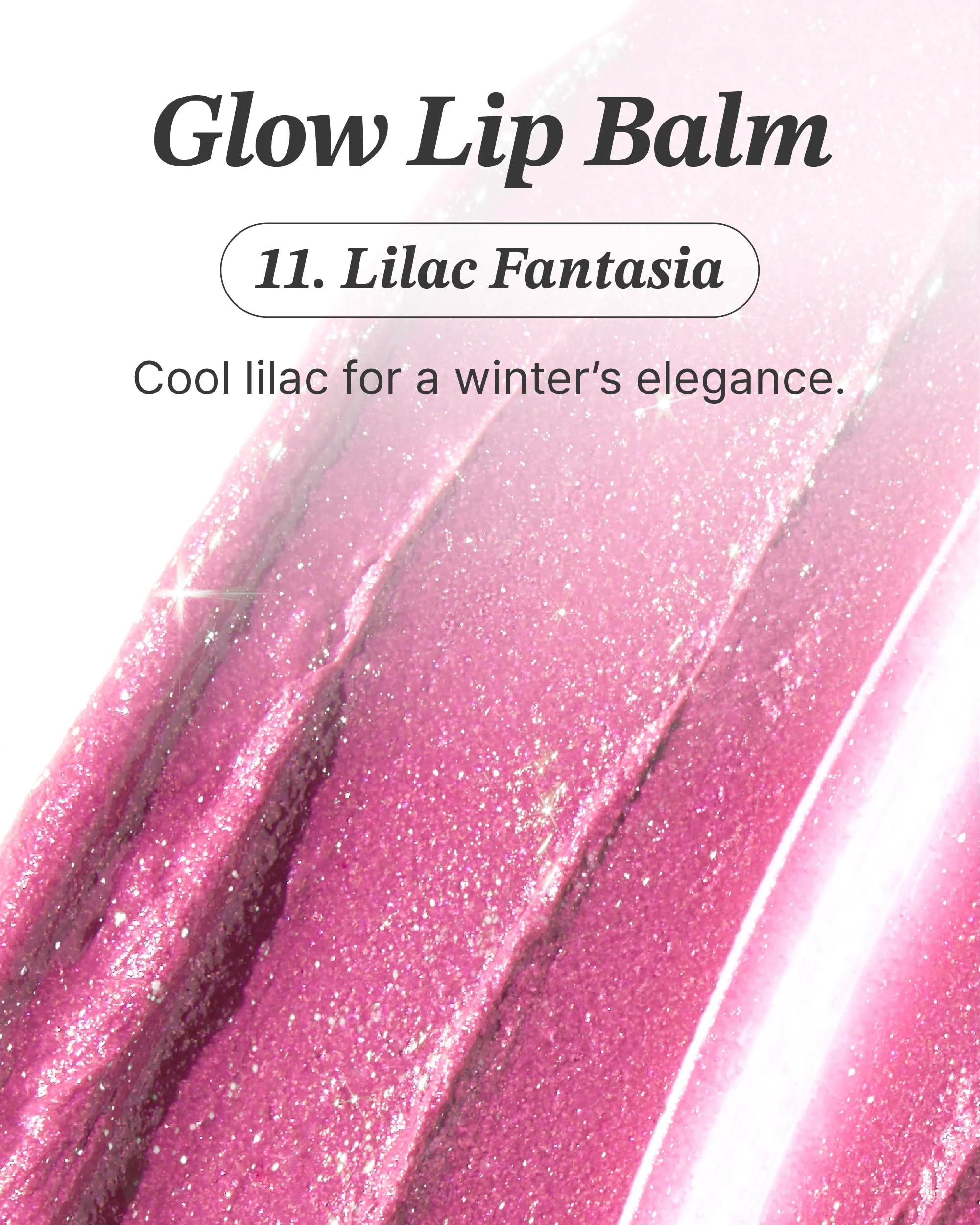 Glint Glow Lip Balm (Lilac Fantasia, 0.1oz) - Moisturizing Stain Lipstick with Shine for Natural Lips, Tinted Treatment. Luxurious Korean Skin Care Makeup. Chapped, Dry, Cracked - Image 7