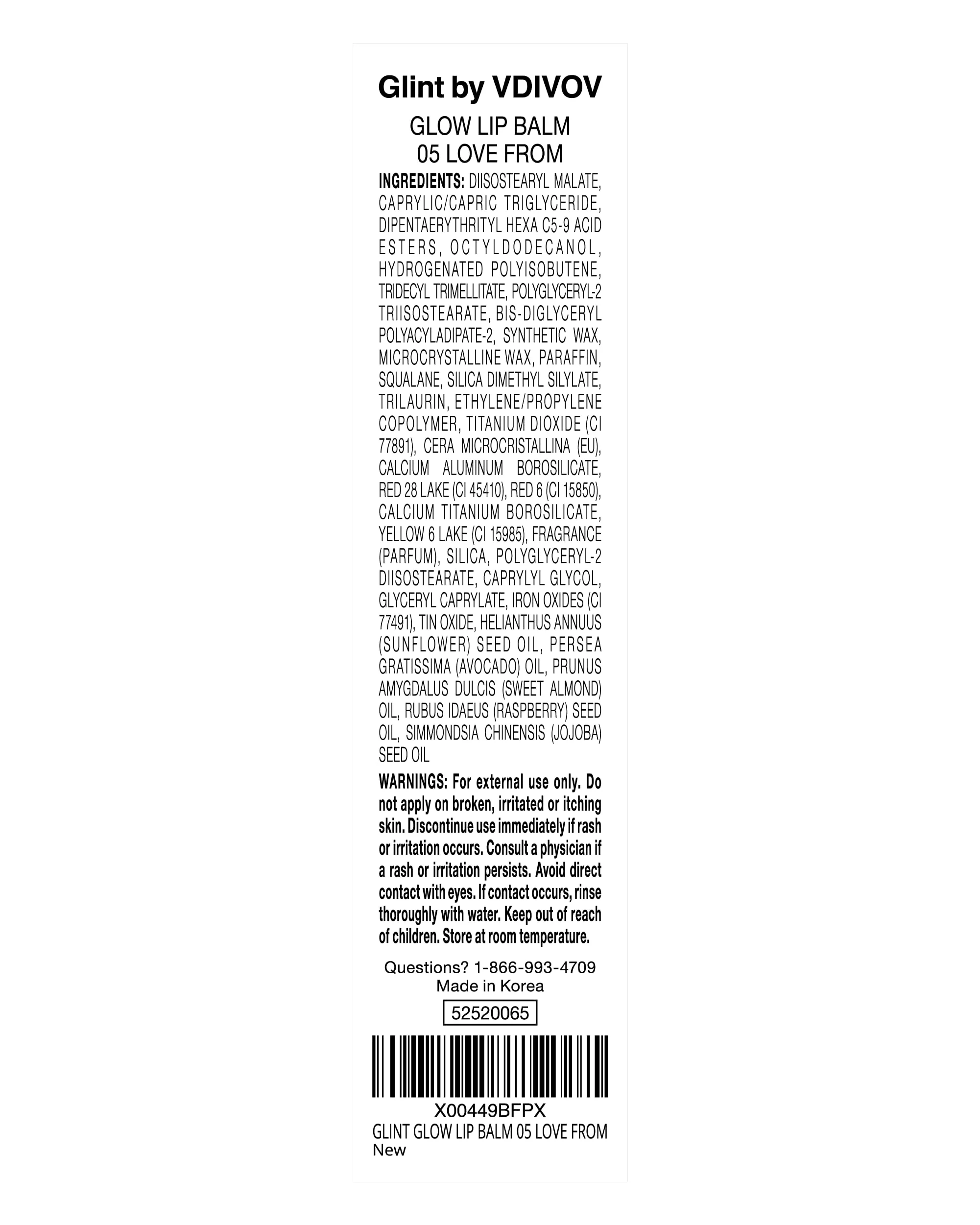 Glint Glow Lip Balm (Love From, 0.1oz) - Moisturizing Stain Lipstick with Shine for Natural Lips, Tinted Treatment. Luxurious Korean Skin Care Makeup. Chapped, Dry, Cracked - Image 2