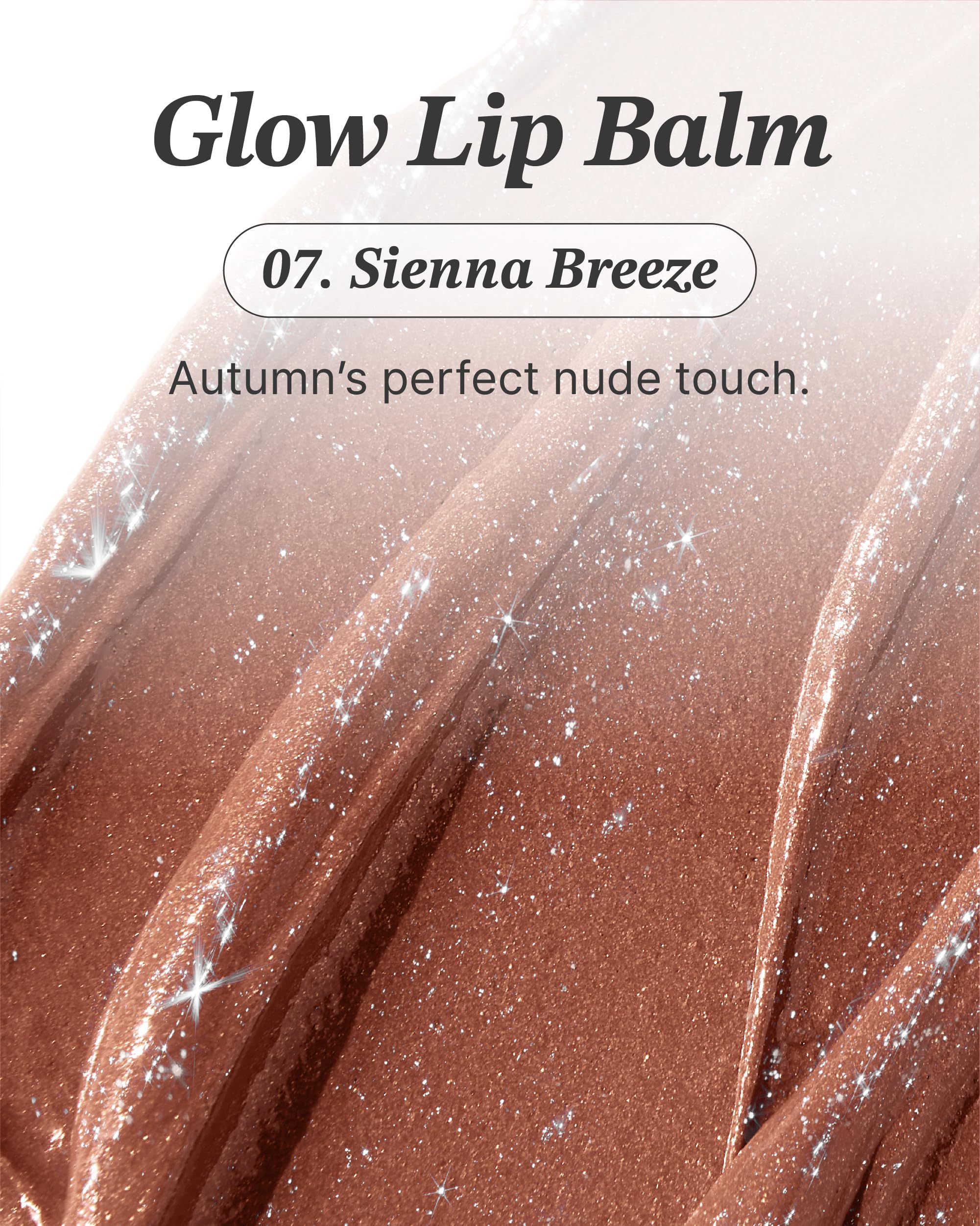 Glint Glow Lip Balm (Sienna Breeze, 0.1oz) - Moisturizing Stain Lipstick with Shine for Natural Lips, Tinted Treatment. Luxurious Korean Skin Care Makeup. Chapped, Dry, Cracked - Image 8
