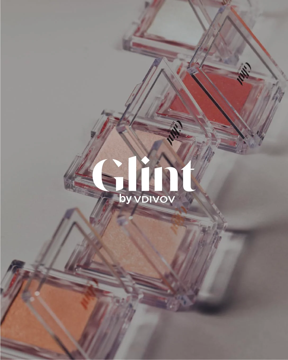 Glint Marble Highlighter (Afternoon Bronze, 0.08oz) - Korean Makeup. Inspired Baked for Smooth, Radiant Glow, Long-Lasting Wear. Enriched with Micro Pearl Particles - Image 2