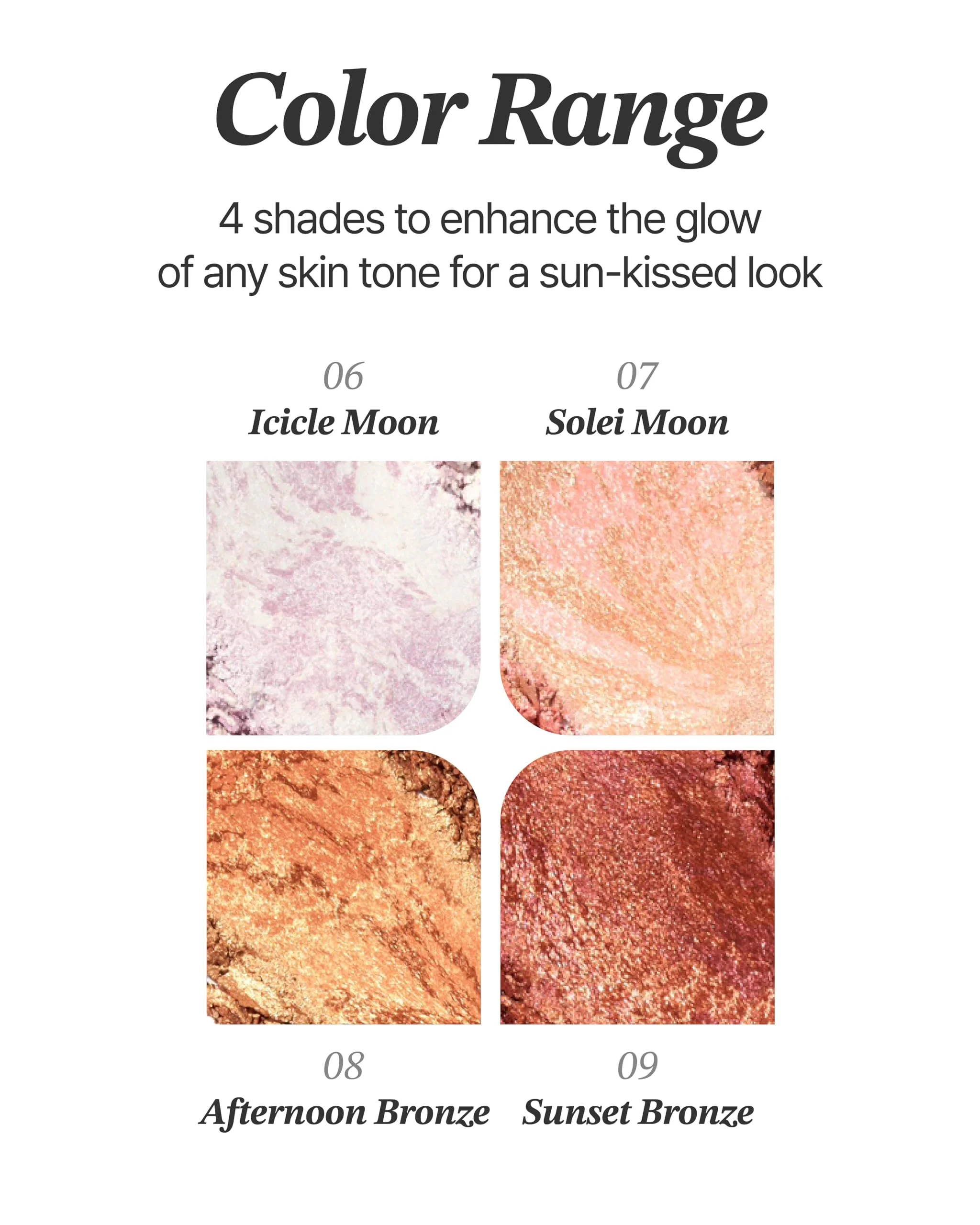 Glint Marble Highlighter (Icicle Moon, 0.08oz) - Korean Makeup. Inspired Baked for Smooth, Radiant Glow, Long-Lasting Wear. Enriched with Micro Pearl Particles - Image 4