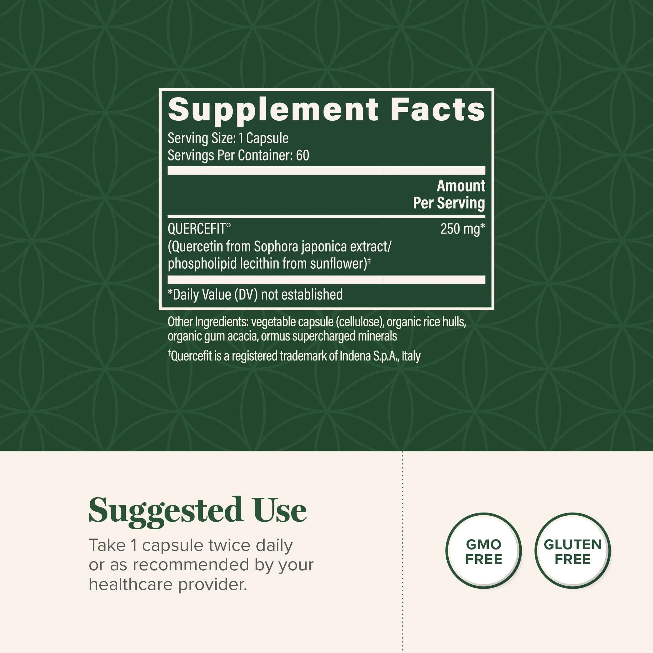 Global Healing Center Quercetin 250 mg Supplement to Support Immune System, Includes QuerceFIT Without Bromelain & Zinc (60 Capsules) - Image 3