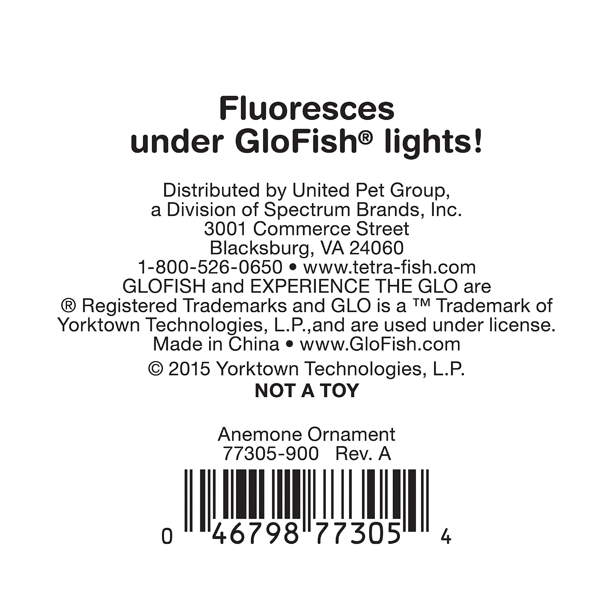 GloFish Yellow Anemone Ornament, Detailed Aquarium Ornament, Creates A Glowing Effect - Image 3