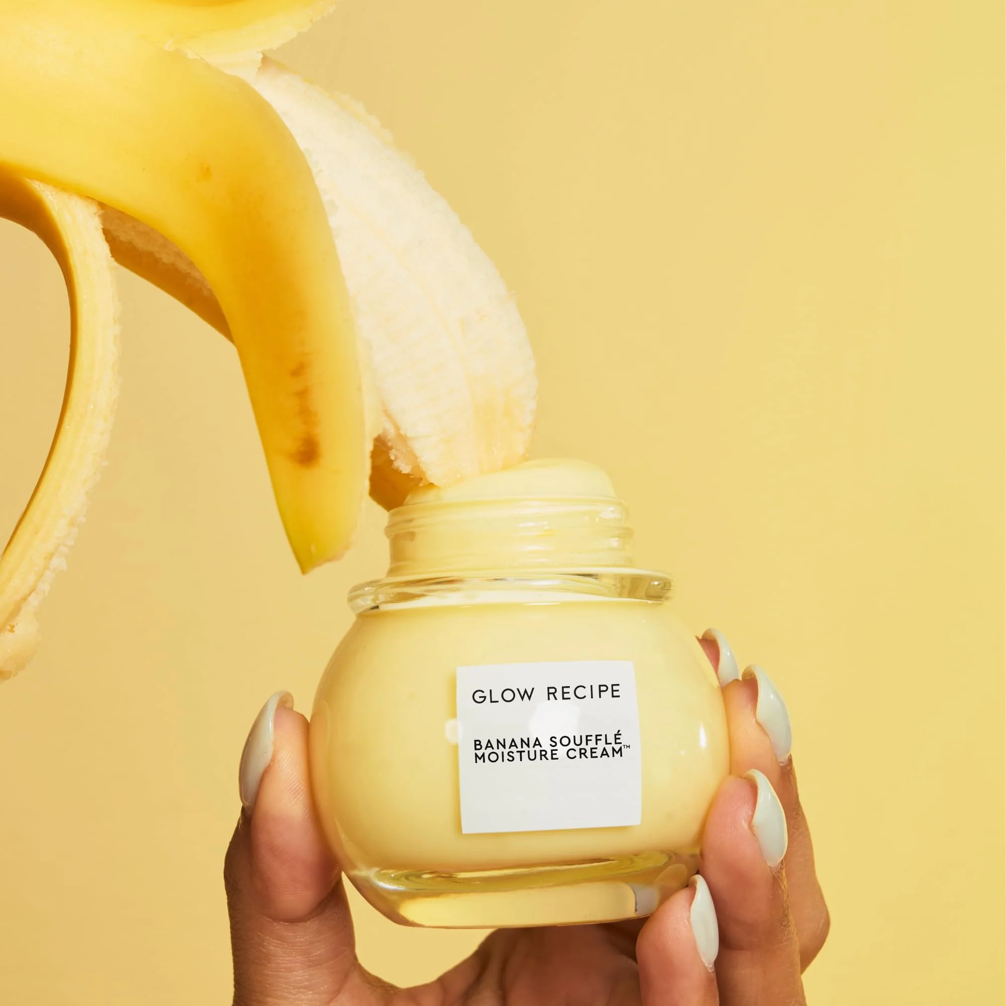 Glow Recipe Banana Souffle Moisturizer Face Cream - Lightweight Hydrating Moisturizer with Centella Asiatica & Turmeric to Soothe Redness & Improve Skin Barrier, Non-Comedogenic Korean Skin Care, 50ml - Image 4