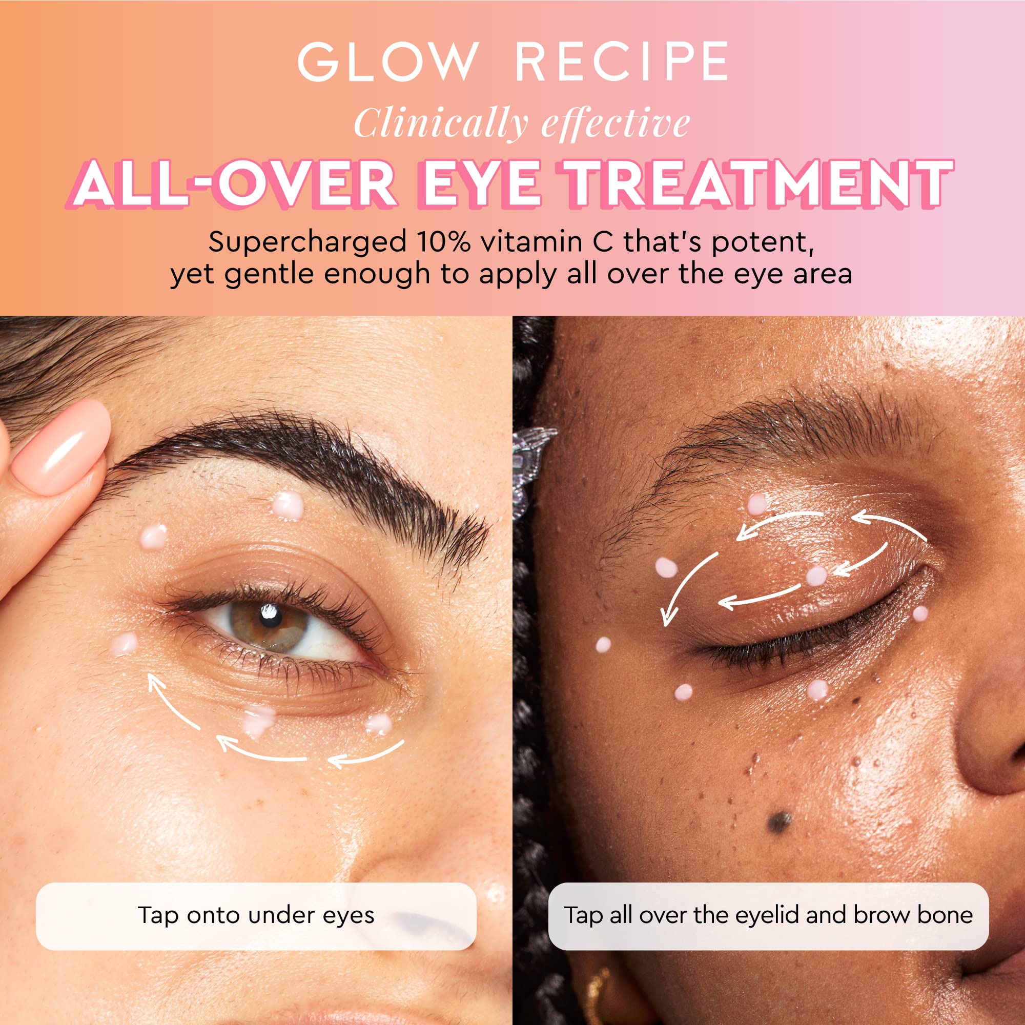 Glow Recipe Guava Vitamin C Brightening Eye Gel - Niacinamide, Peptides & Green Caffeine Gentle Under Eye Cream for Dark Circles, Puffiness & Bags - Lightweight, Hydrating, Firming - Makeup Prep, 15ml - Image 6