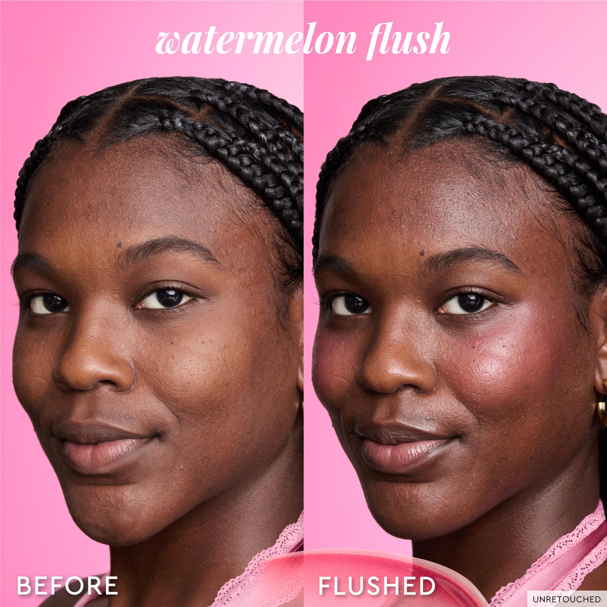 Glow Recipe Niacinamide Dewy Flush Tinted Liquid Blush Serum - Glowy Blush for Cheeks to Smooth, Hydrate & Brighten - Liquid Korean Makeup with Buildable Soft Pink Tint - Watermelon Flush (0.4 oz) - Image 4