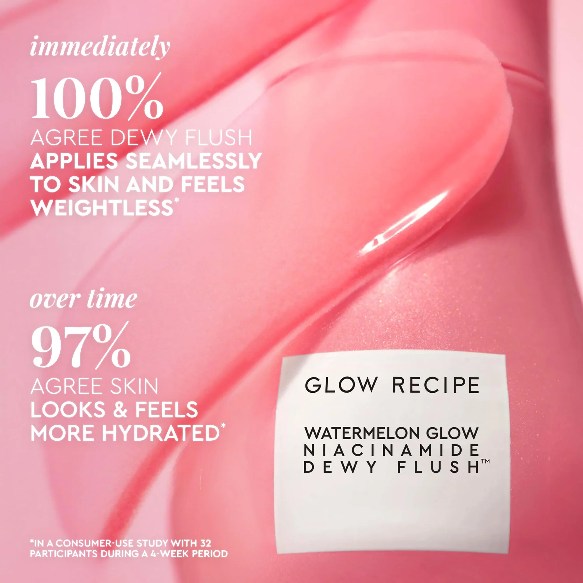 Glow Recipe Niacinamide Dewy Flush Tinted Liquid Blush Serum - Glowy Blush for Cheeks to Smooth, Hydrate & Brighten - Liquid Korean Makeup with Buildable Soft Pink Tint - Watermelon Flush (0.4 oz) - Image 6