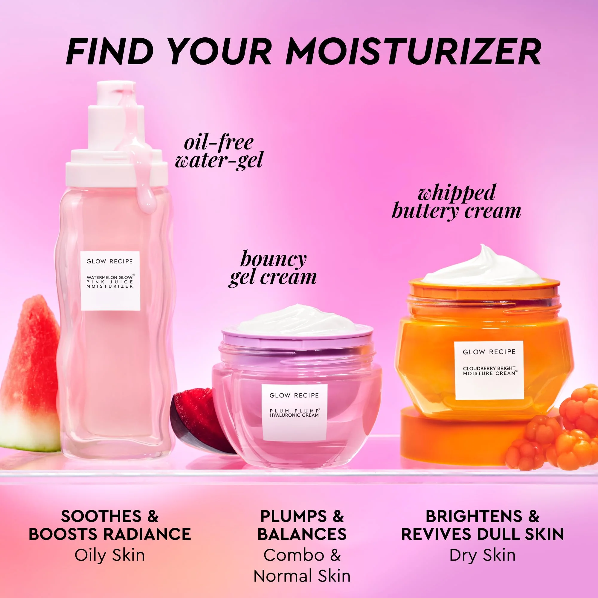 Glow Recipe Pink Juice Water Gel Moisturizer, Korean Gel Moisturizer for Glass Skin, Oil-Free Hydrating Hyaluronic Acid Face Moisturizer for Oily Skin, Non-Comedogenic, Long-Lasting (50ml) - Image 3